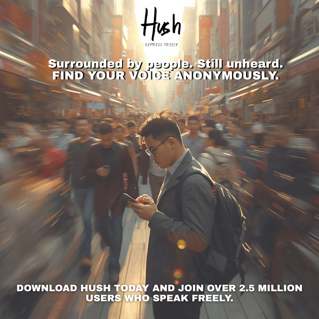 Hush - Express Freely Facebook ad