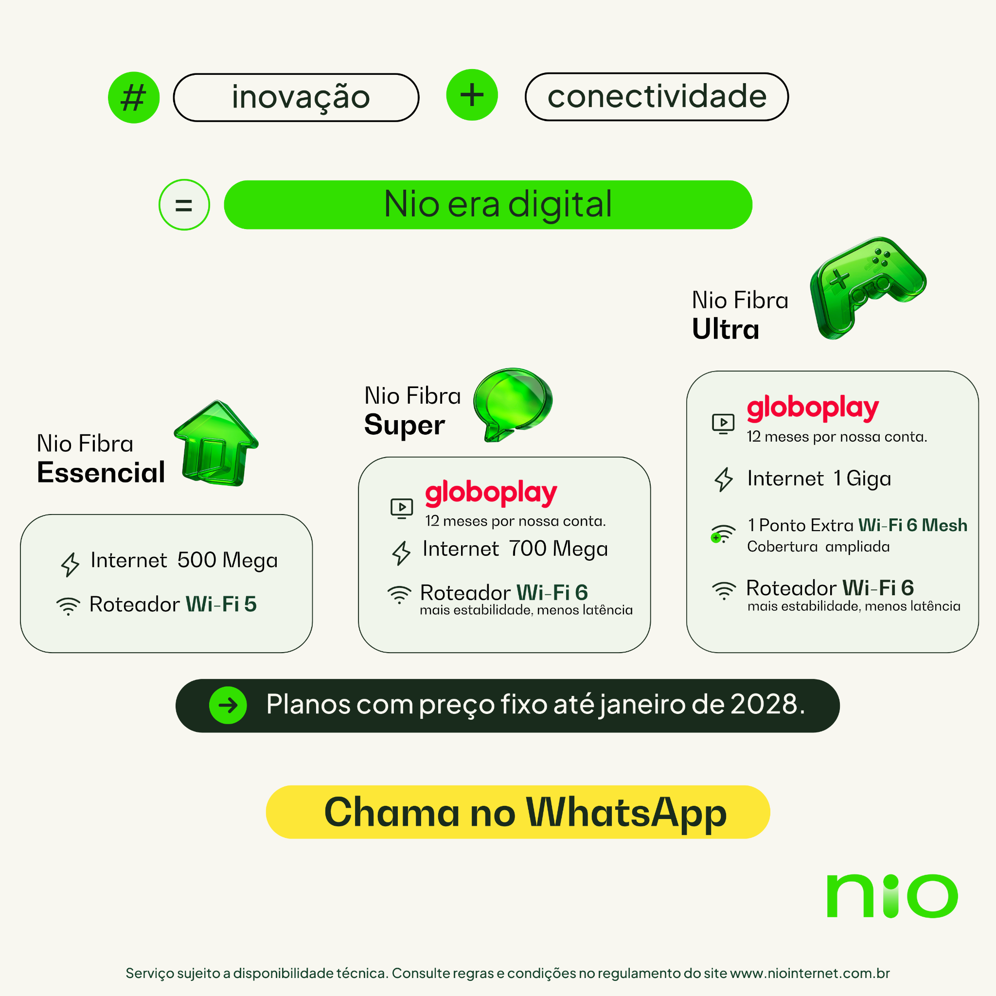 Assine Nio Internet Facebook ad: Converse conosco