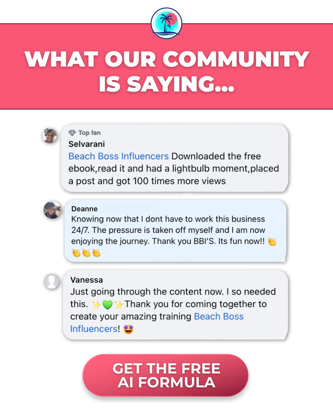 Beach Boss Influencers Facebook ad