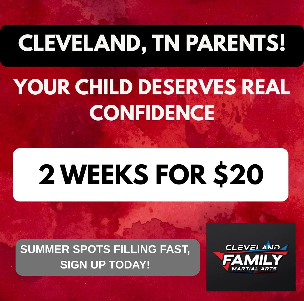 Cleveland Family Martial Arts Facebook ad: TWO WEEKS OF CLASSES FOR $20