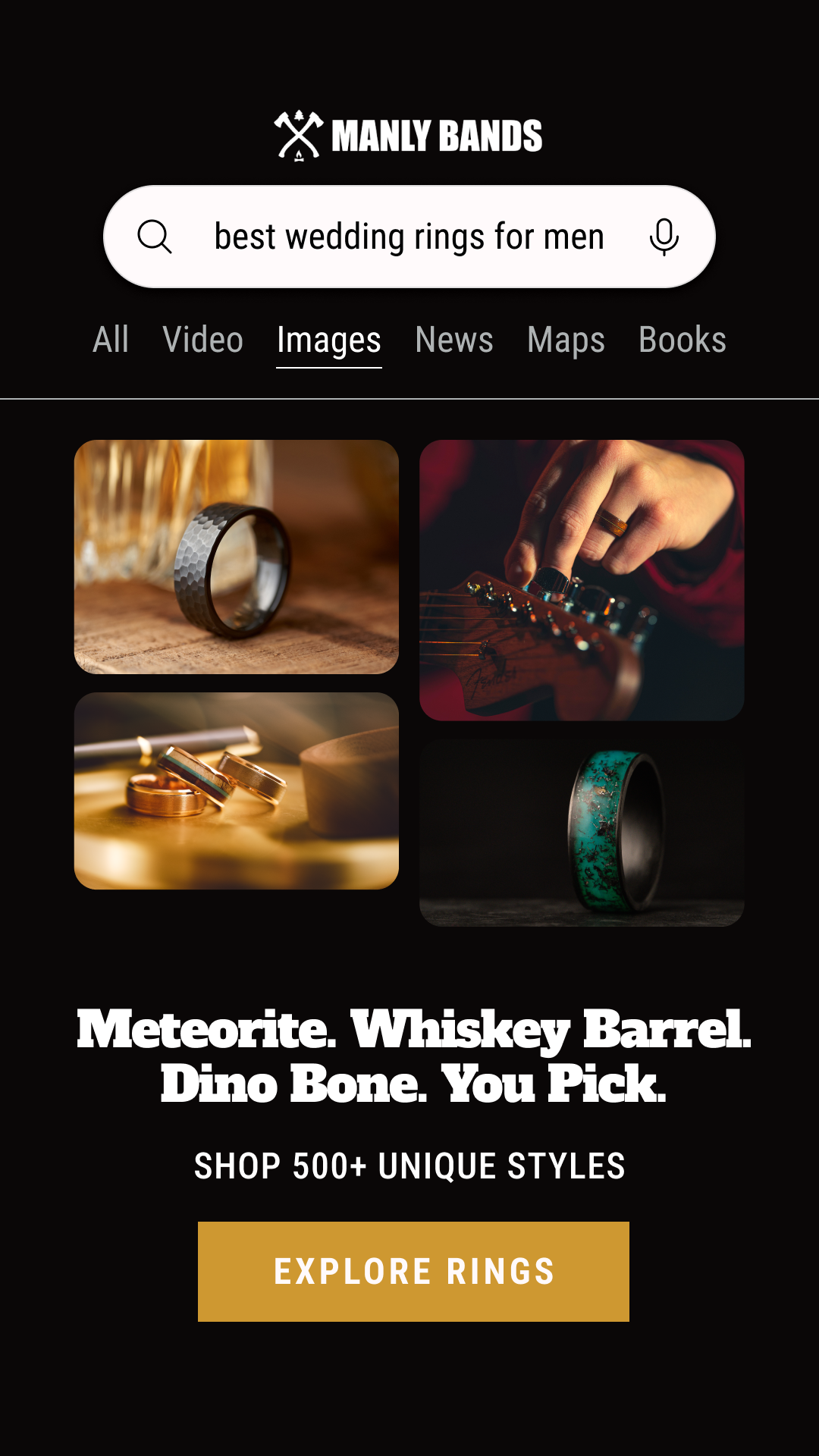 Manly Bands Facebook ad