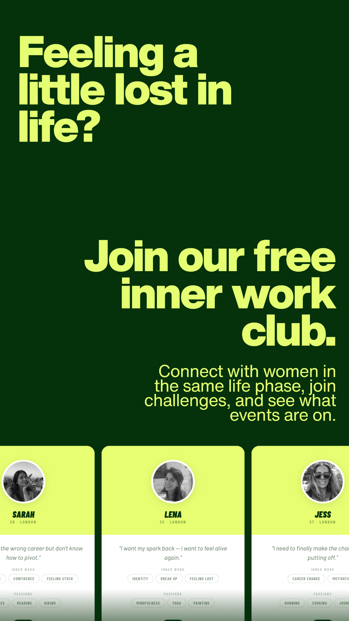 lemonlaneclub Facebook ad: Lemon Lane connects you with women who just…