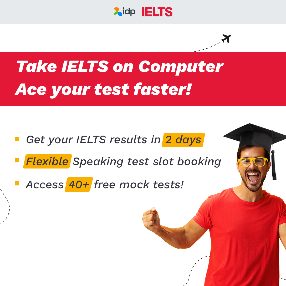 IELTS Essentials from IDP Facebook ad