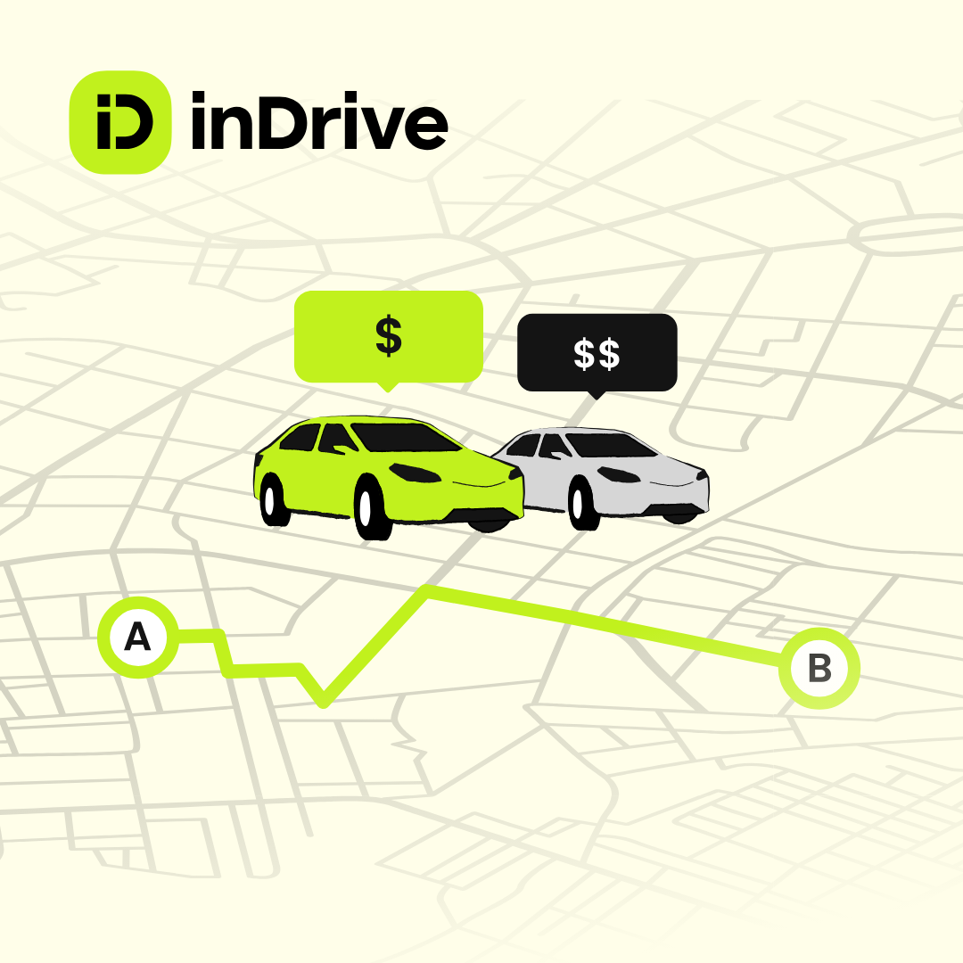 inDrive Facebook ad: Resuélvelo a tu precio