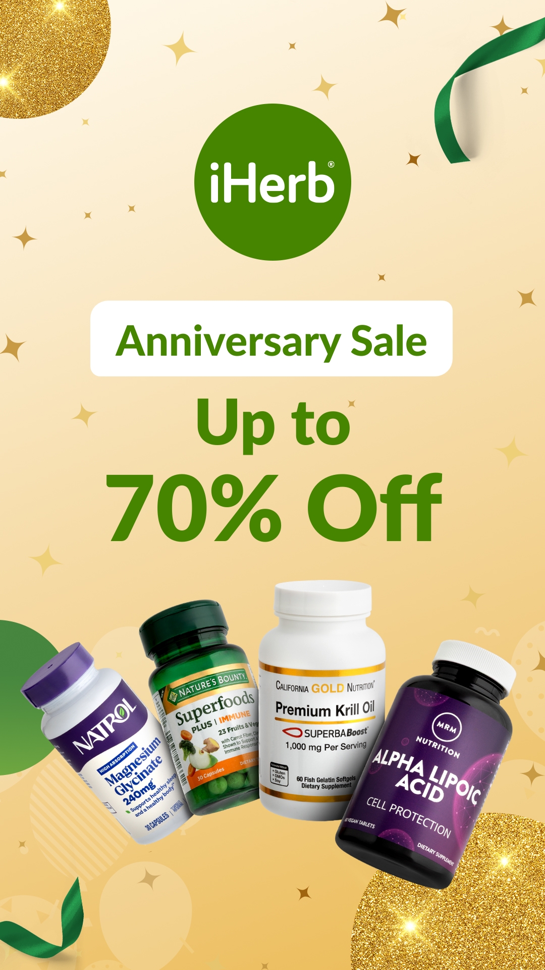 iHerb Facebook ad: Celebrating 30 Years!