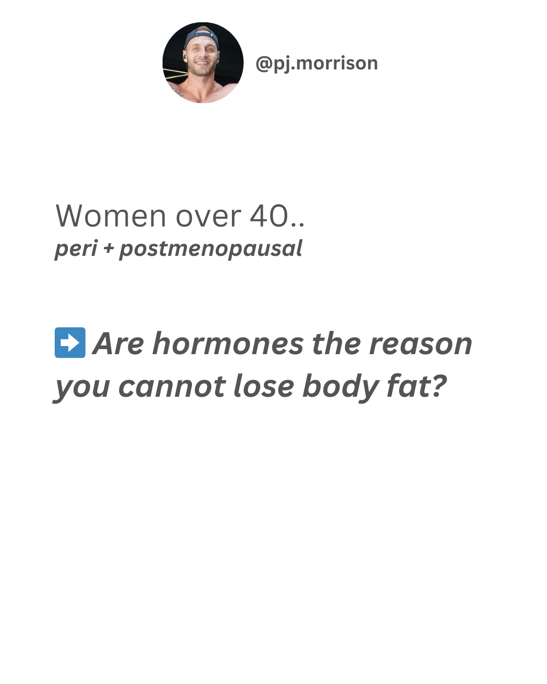 PJ Fitness - Online Coach Facebook ad: What worked for fat loss in your 30s…