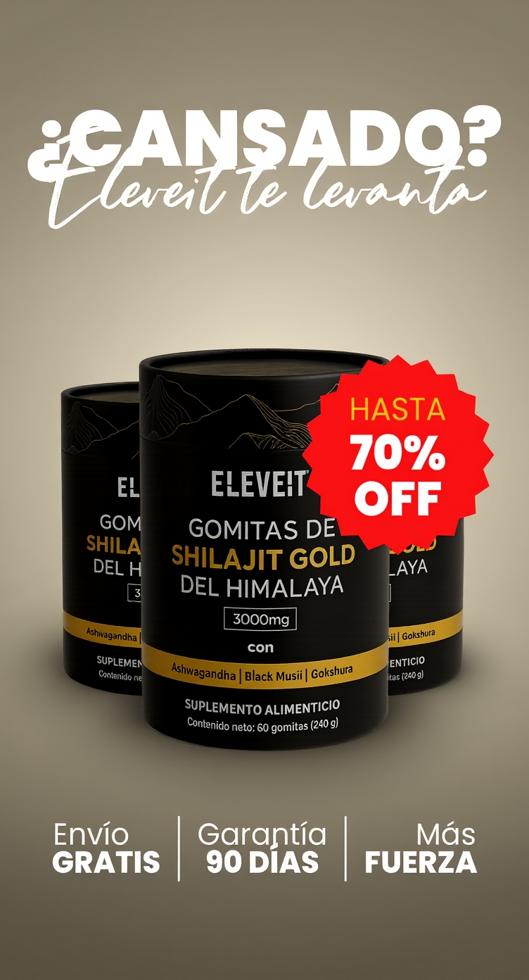 Eleveit Mex Facebook ad: Energía masculina hecha gomita