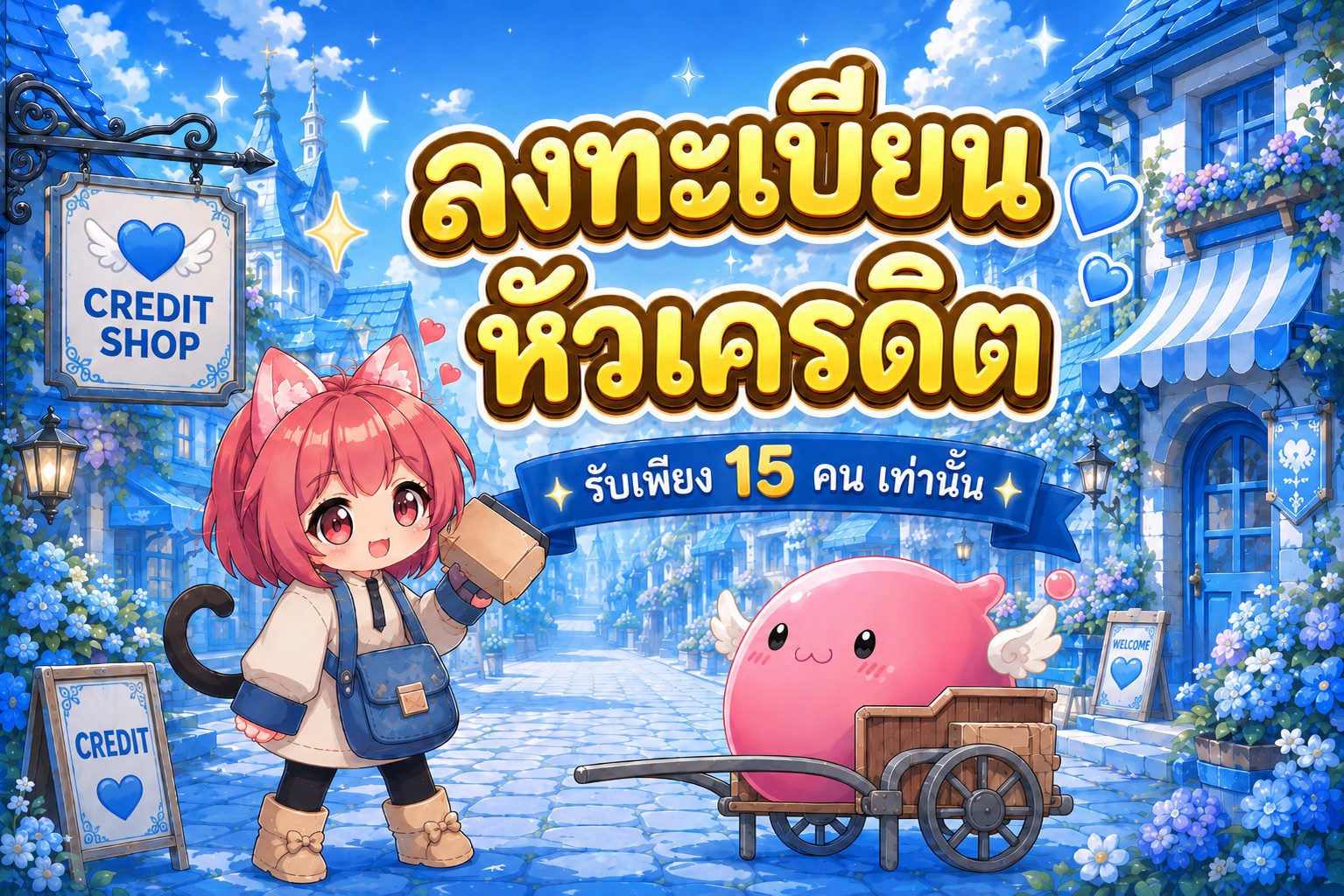 Aden-RO Facebook ad: เปิดรับลงทะเบียนหัวเครดิตแล้วจ้า จำกัดแค่ 15 คนเท่านั้น