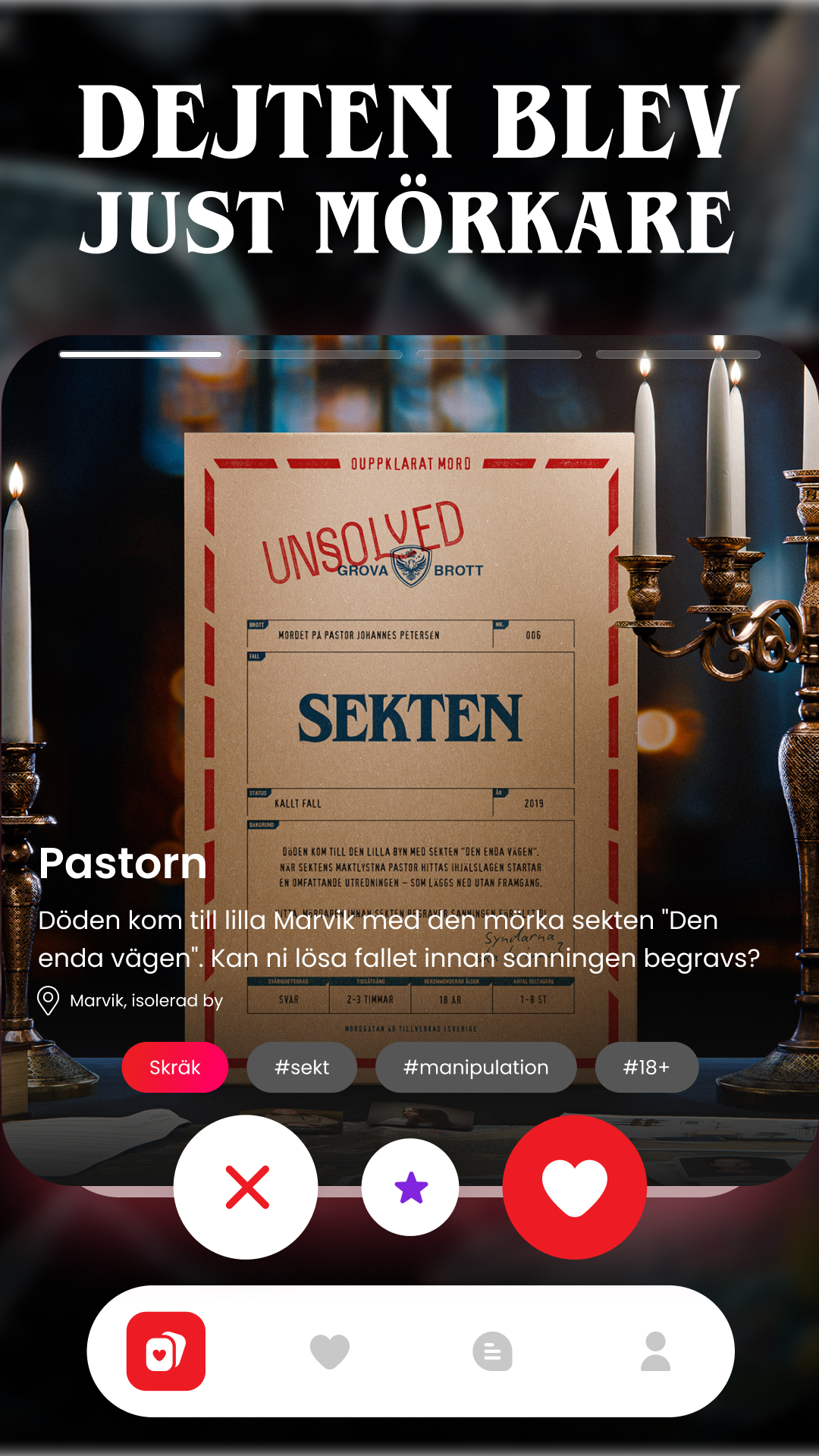 ARKIV by Unsolved - Mordgåtor att lösa hemma Facebook ad