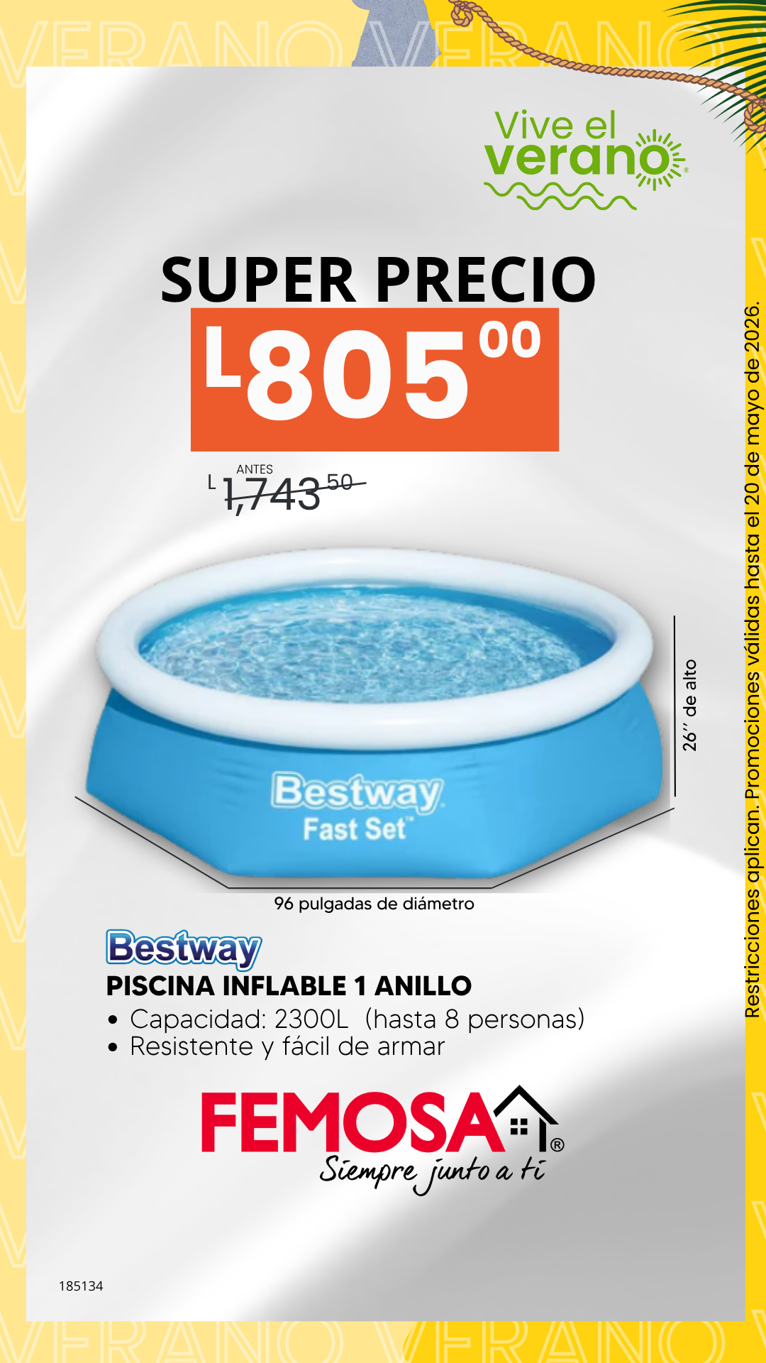 Femosa Facebook ad: Pocas unidades