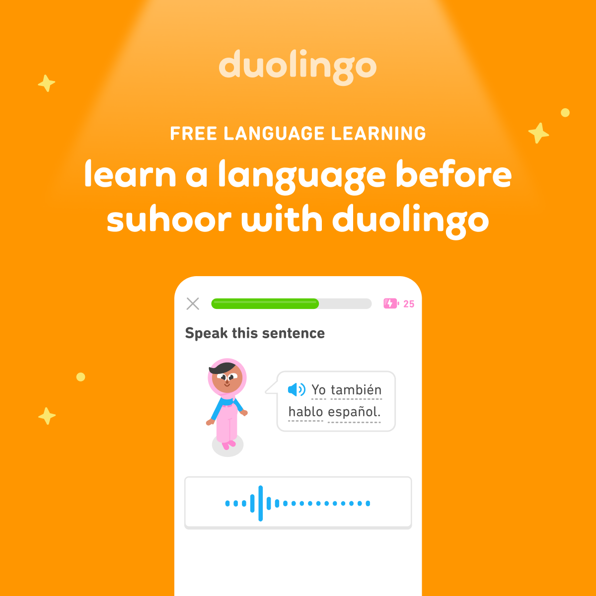 Duolingo Facebook ad