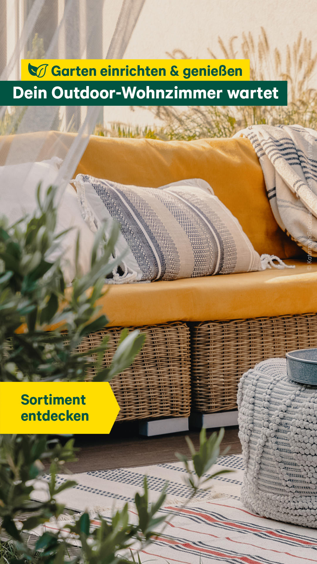 Lagerhaus Facebook ad: Mach deinen Garten zum Lieblingsplatz.