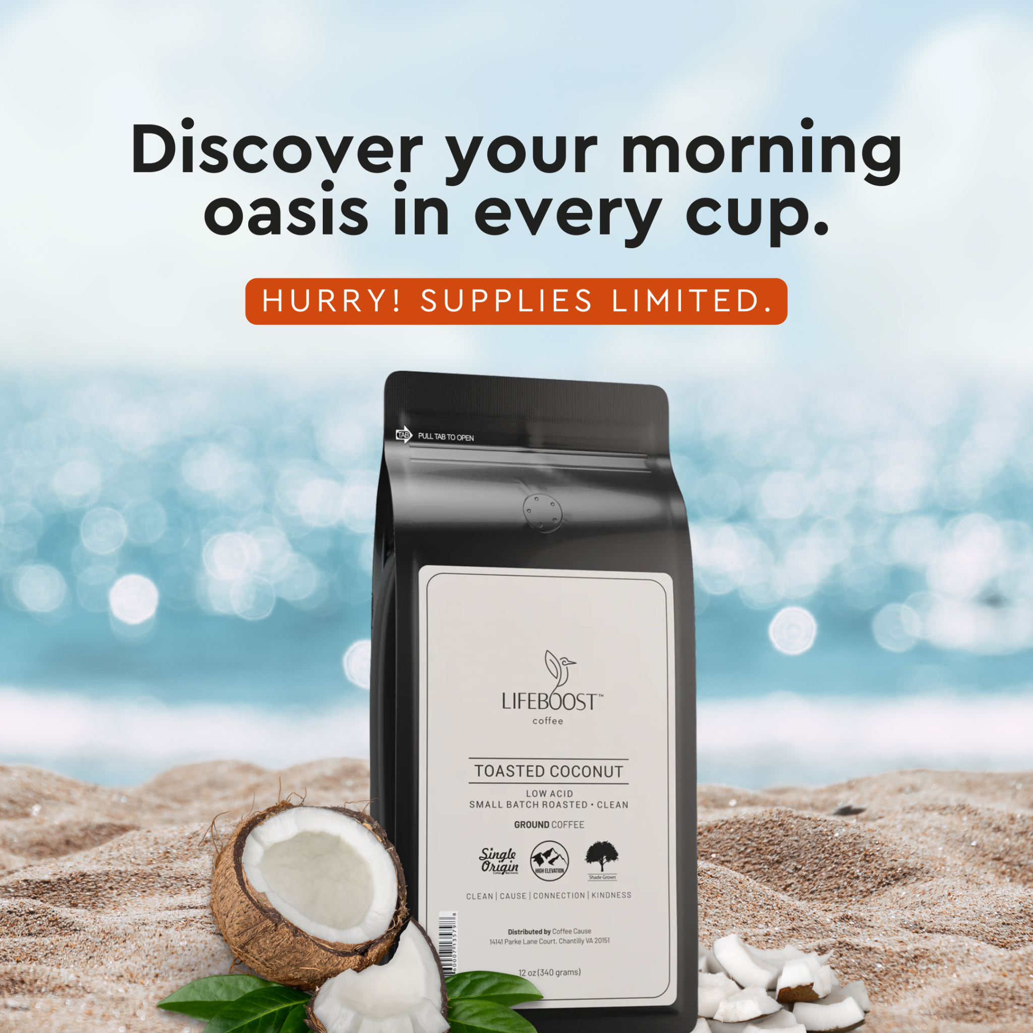 Lifeboost Coffee Facebook ad