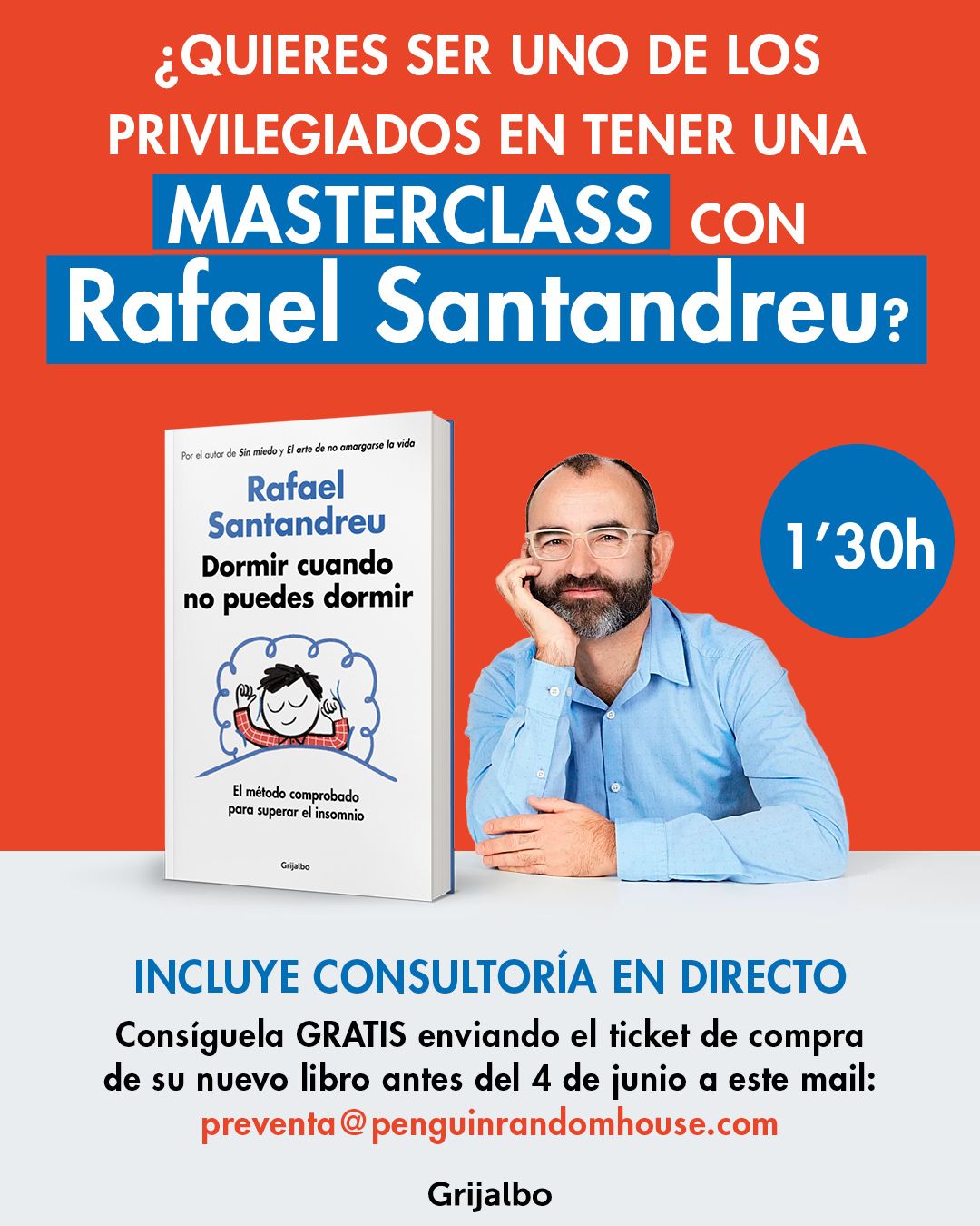 Editorial Grijalbo Facebook ad: ¿Quieres asistir a una masterclass exclusiva con Rafael…