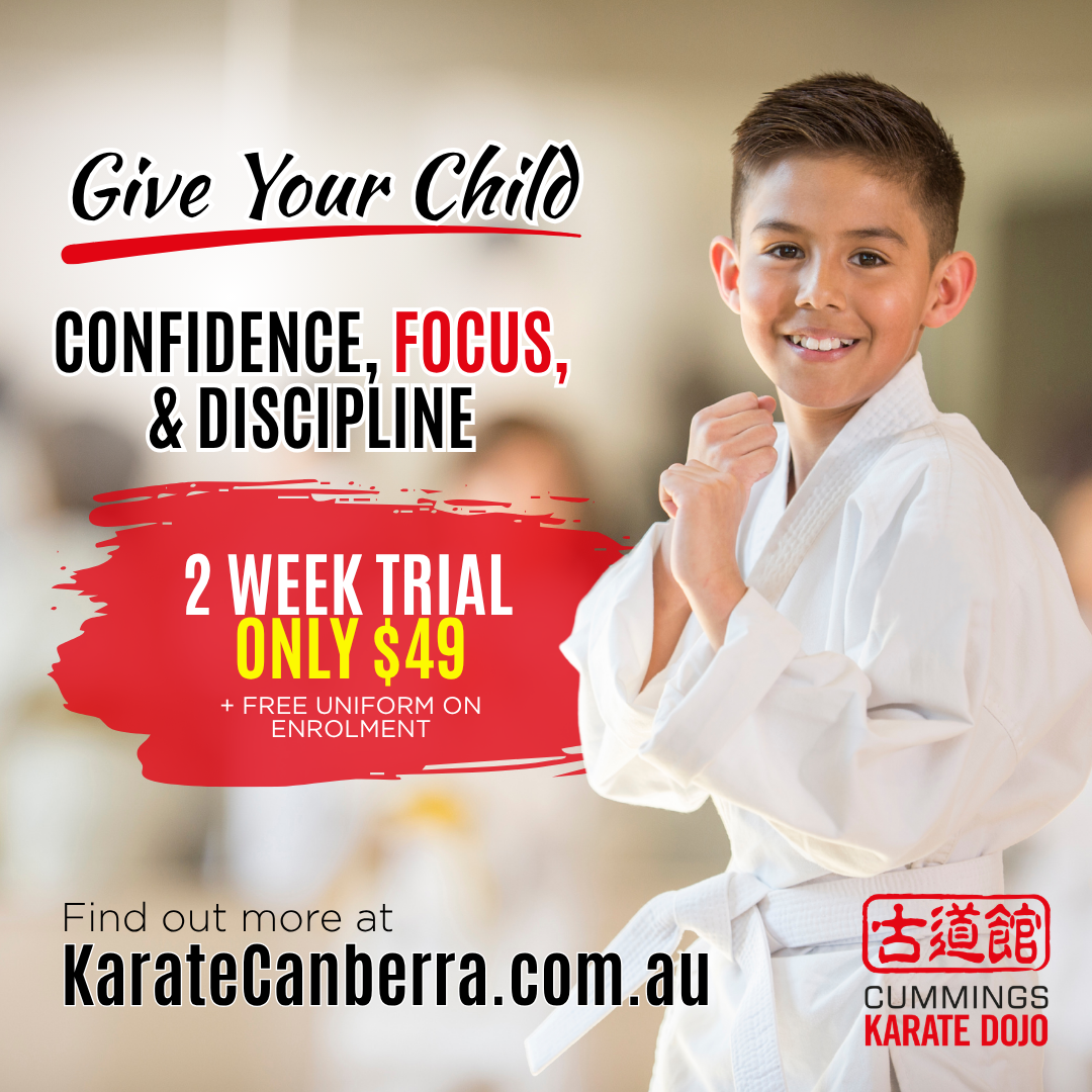 Karate Canberra: Kodokan Cummings Karate Dojo Facebook ad: Get Our Info Pack