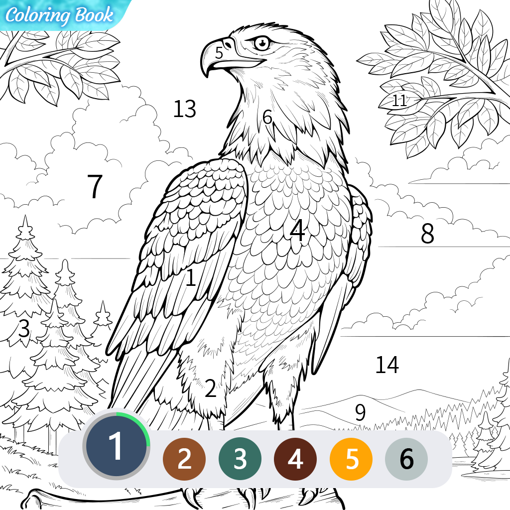 Coloring Book - Color by Number Facebook ad