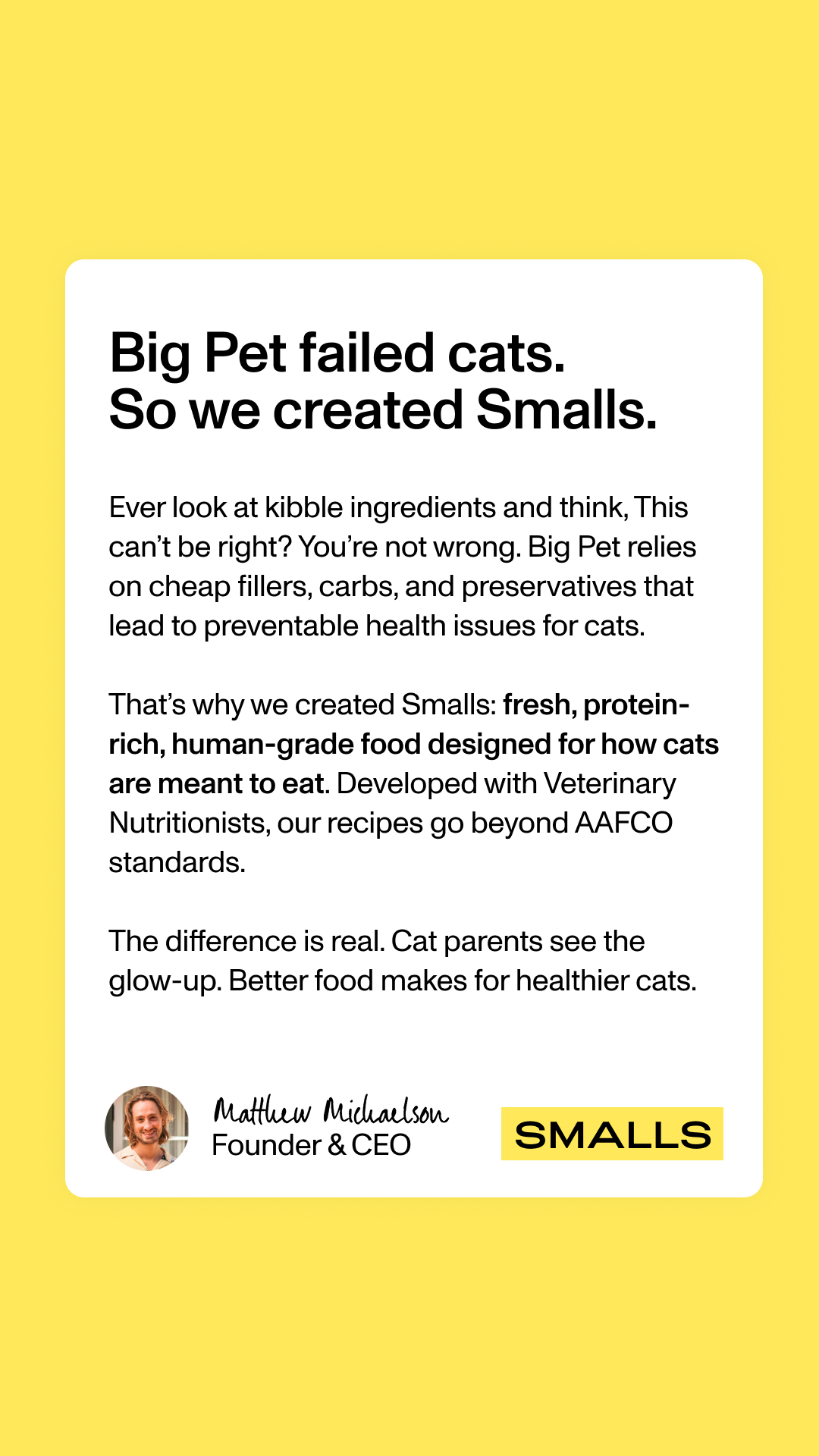 Smalls Facebook ad