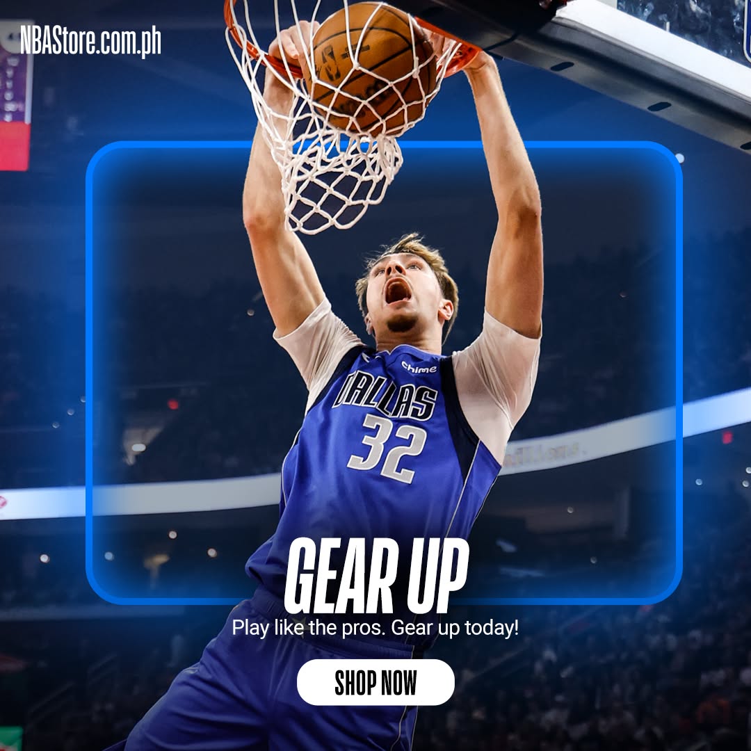 NBA Store Philippines Facebook ad: Rep your team. Shop now!