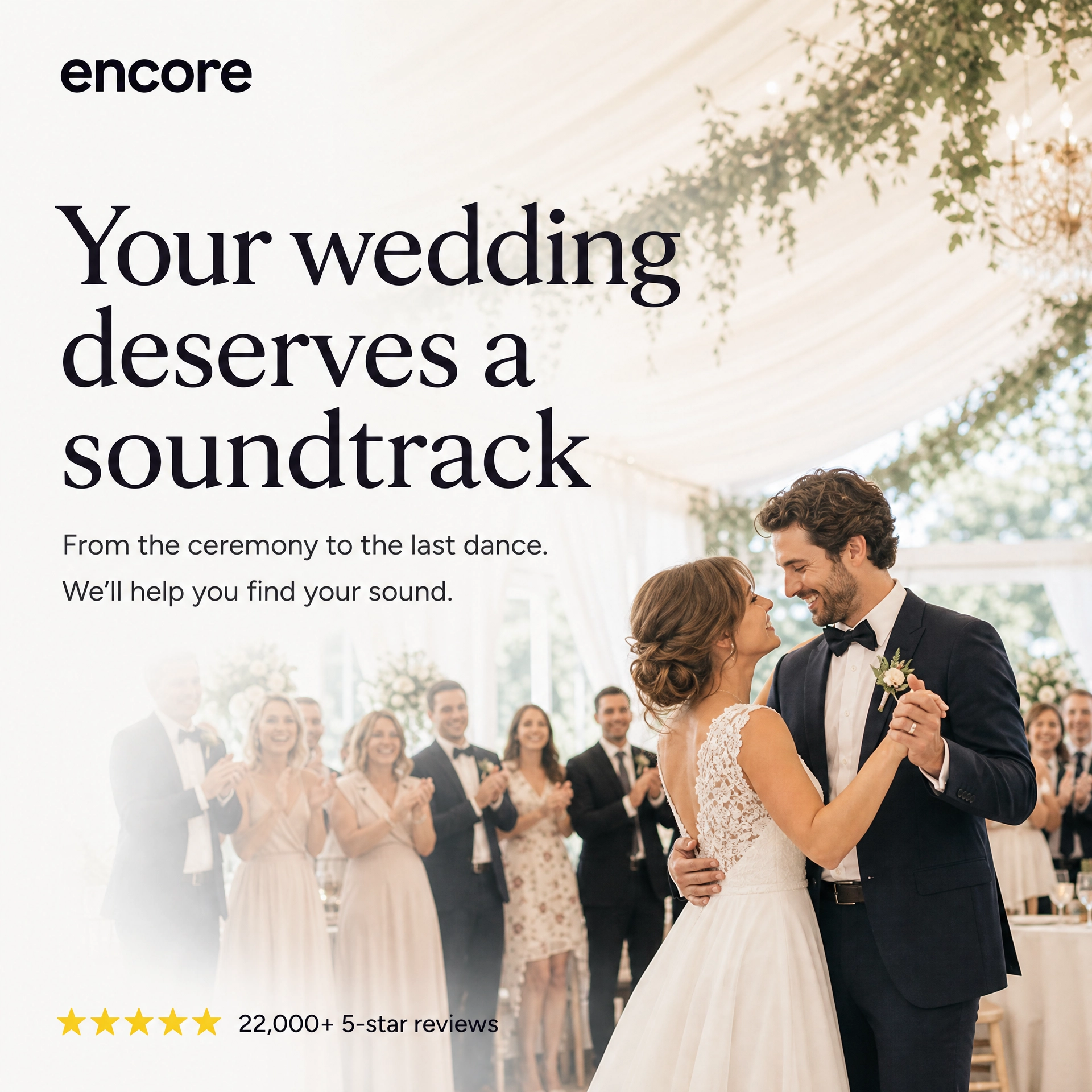 Encore Musicians Facebook ad: Wedding Entertainment Made Easy