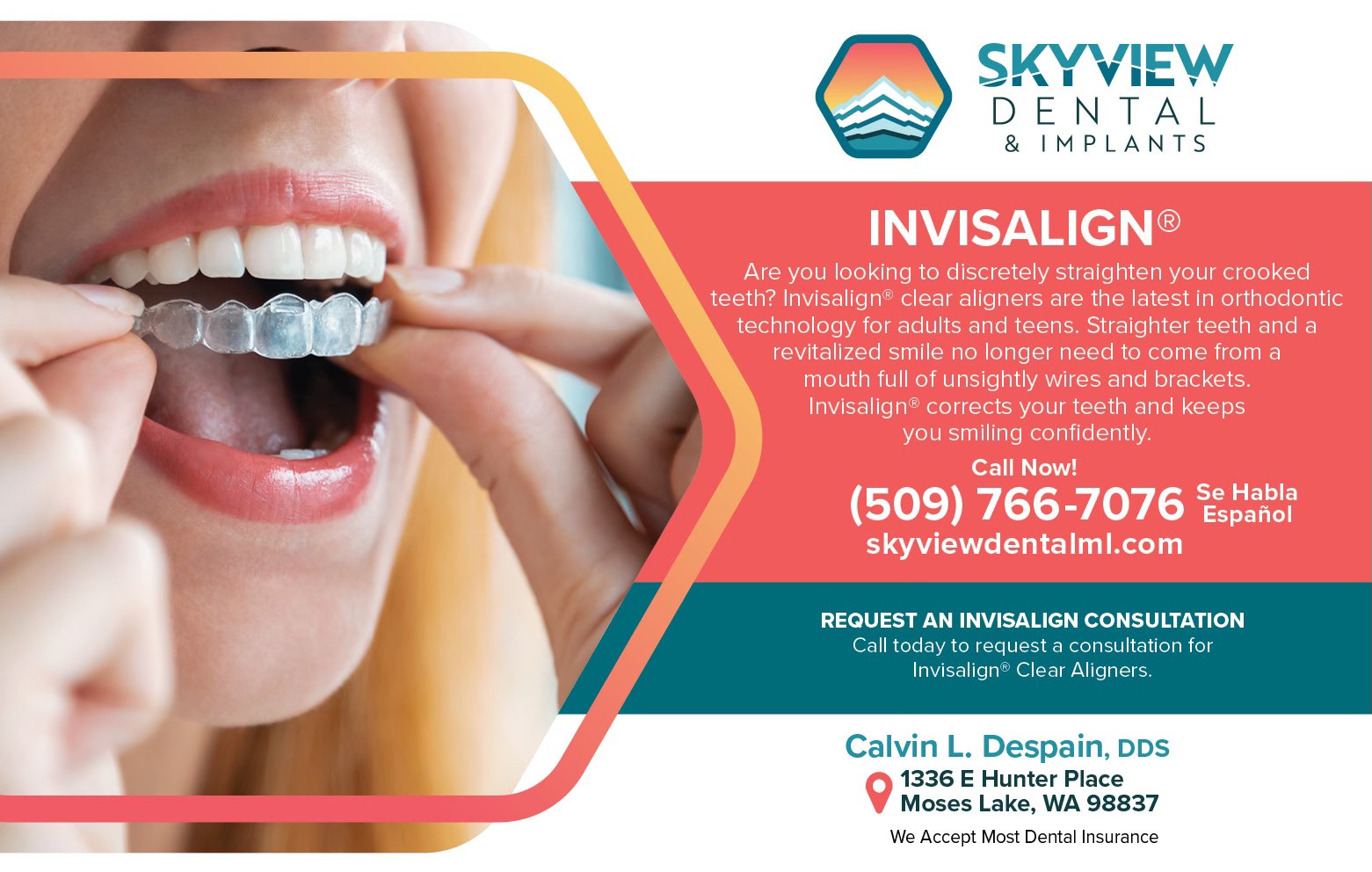 Skyview Dental - Moses Lake Dentist Facebook ad: Invisalign Moses Lake, WA | Skyview Dental