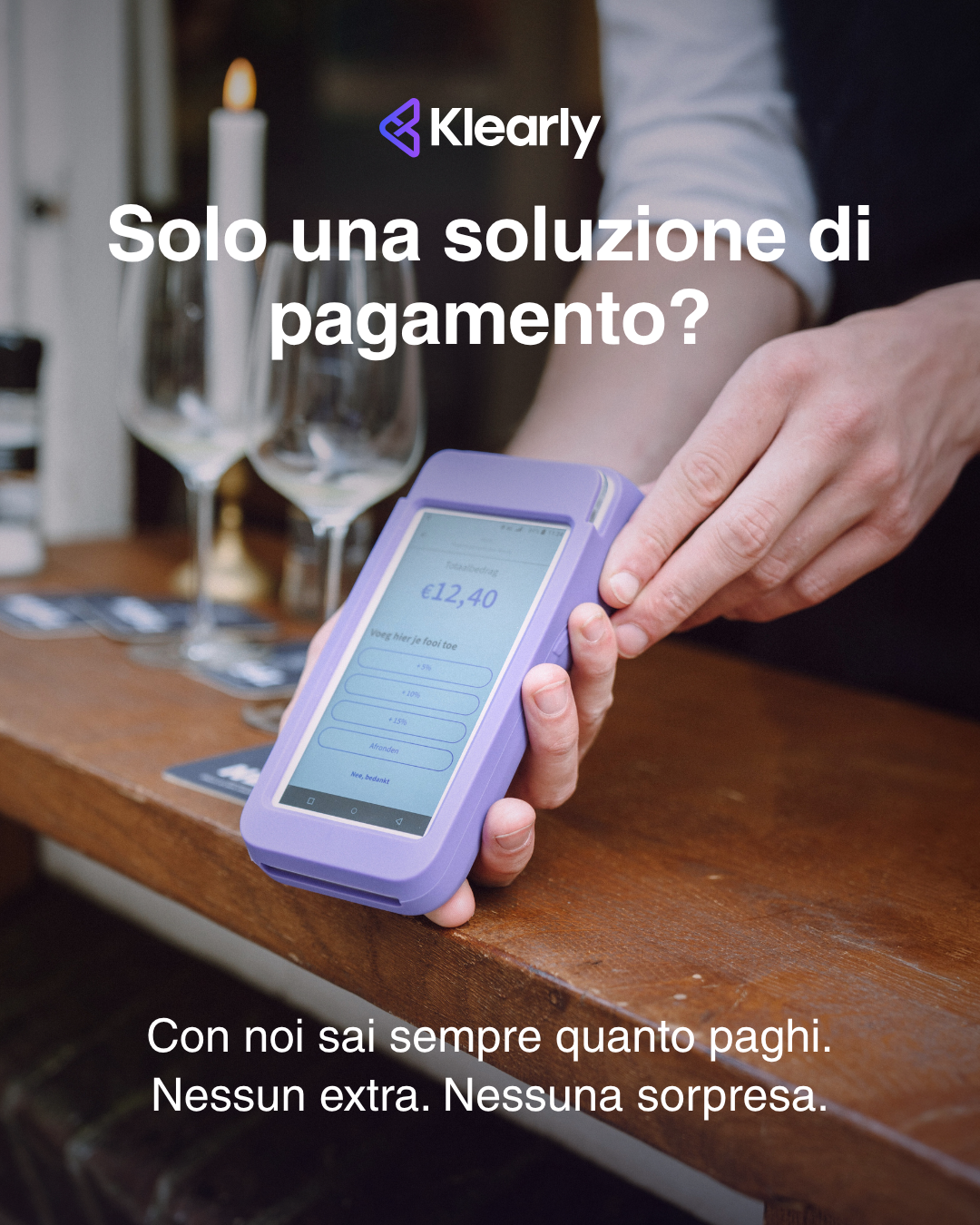Klearly B.V Facebook ad: Pensato esclusivamente per la ristorazione