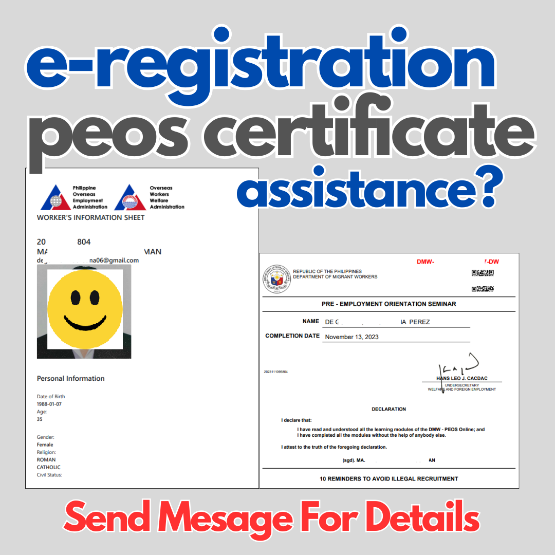 Ereg Peos Certificate Paid Assistance Facebook ad