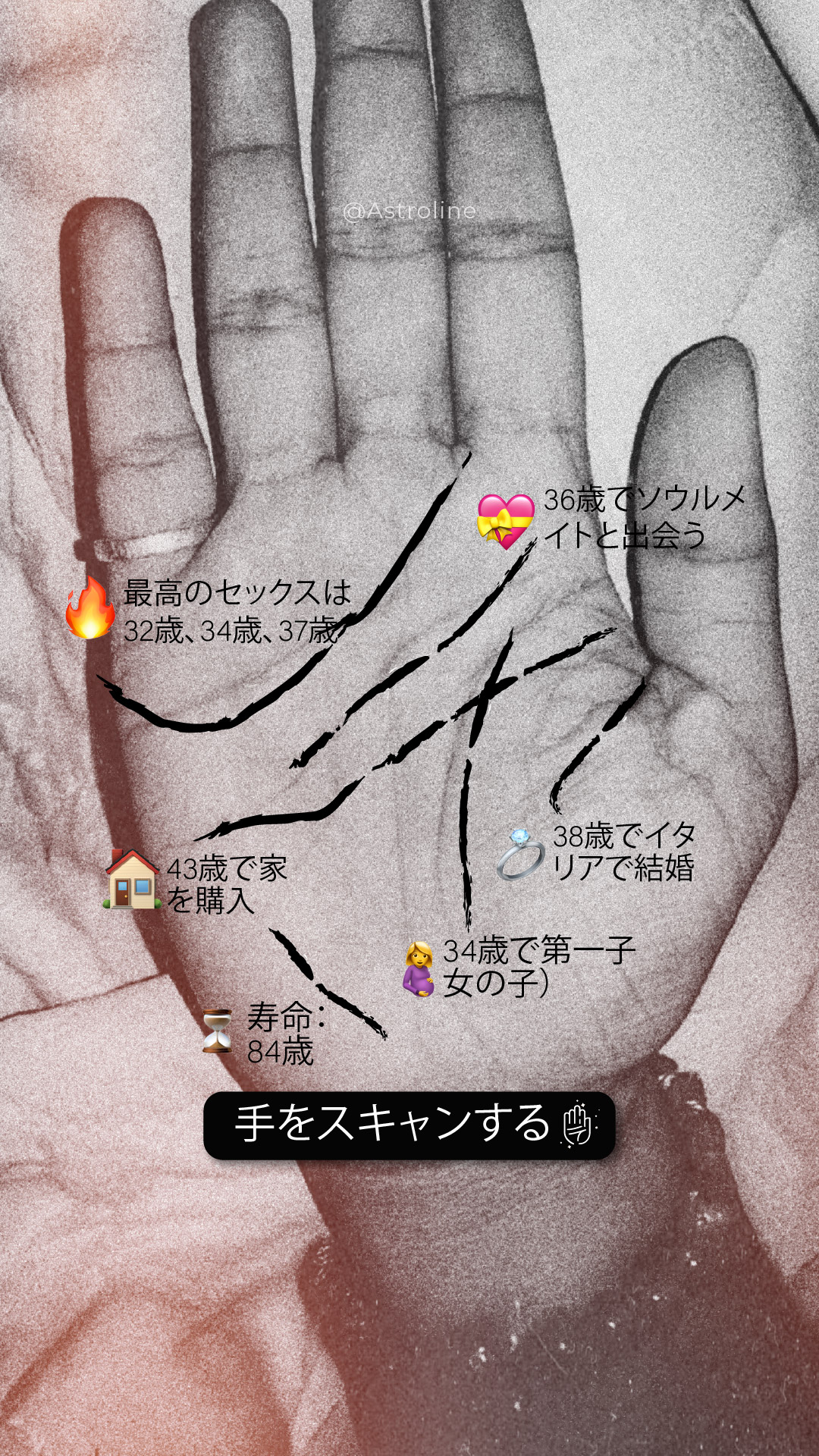 Palm reading insights Facebook ad