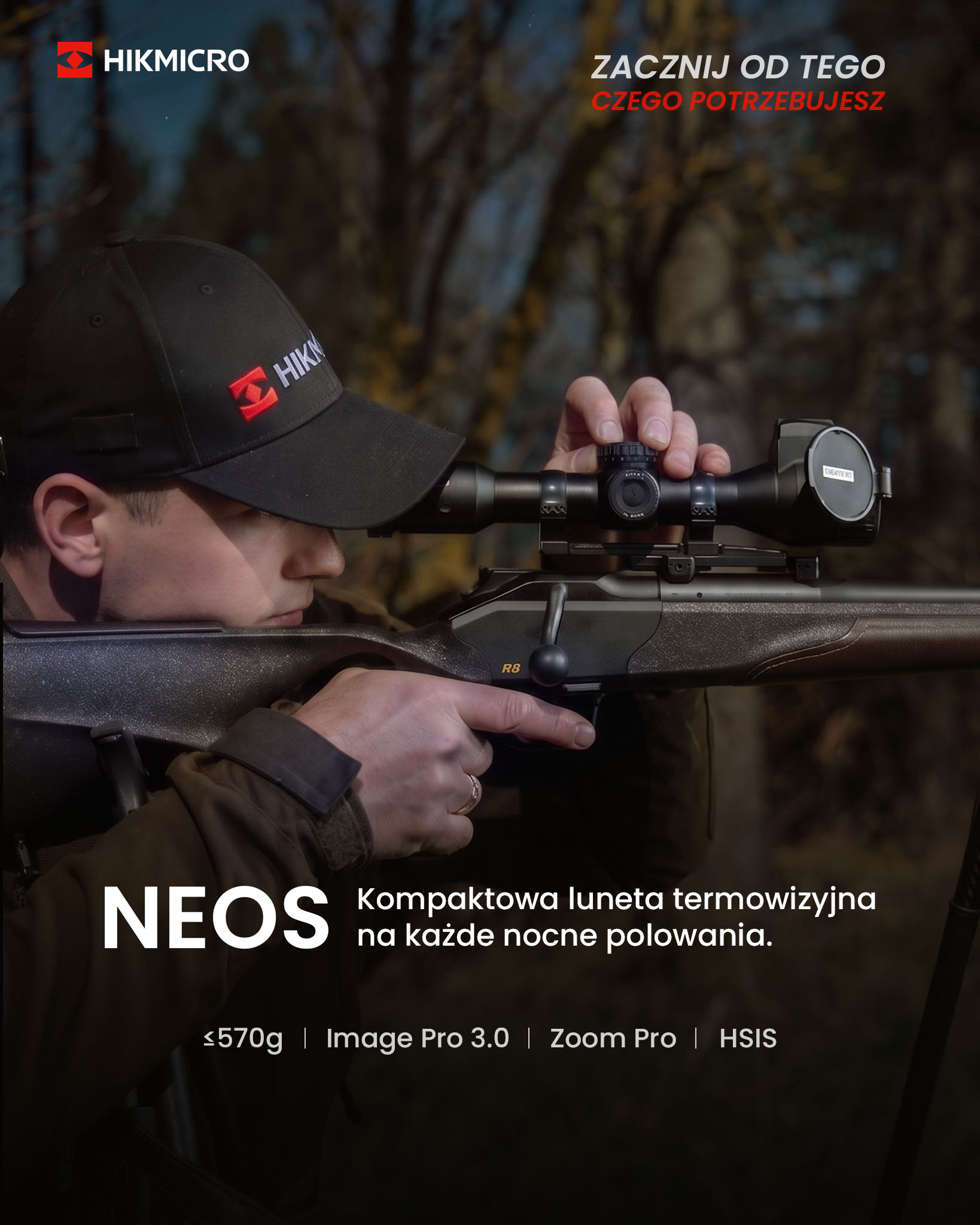 HIKMICROHunting.Poland Facebook ad: Różne warunki. Różne potrzeby.