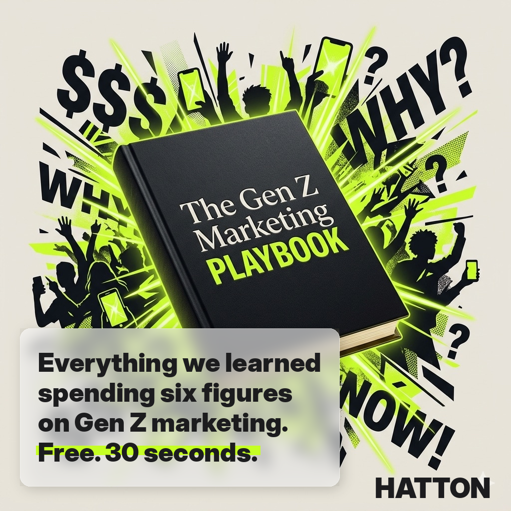 Hatton Agency Facebook ad: Free Gen Z Marketing Playbook