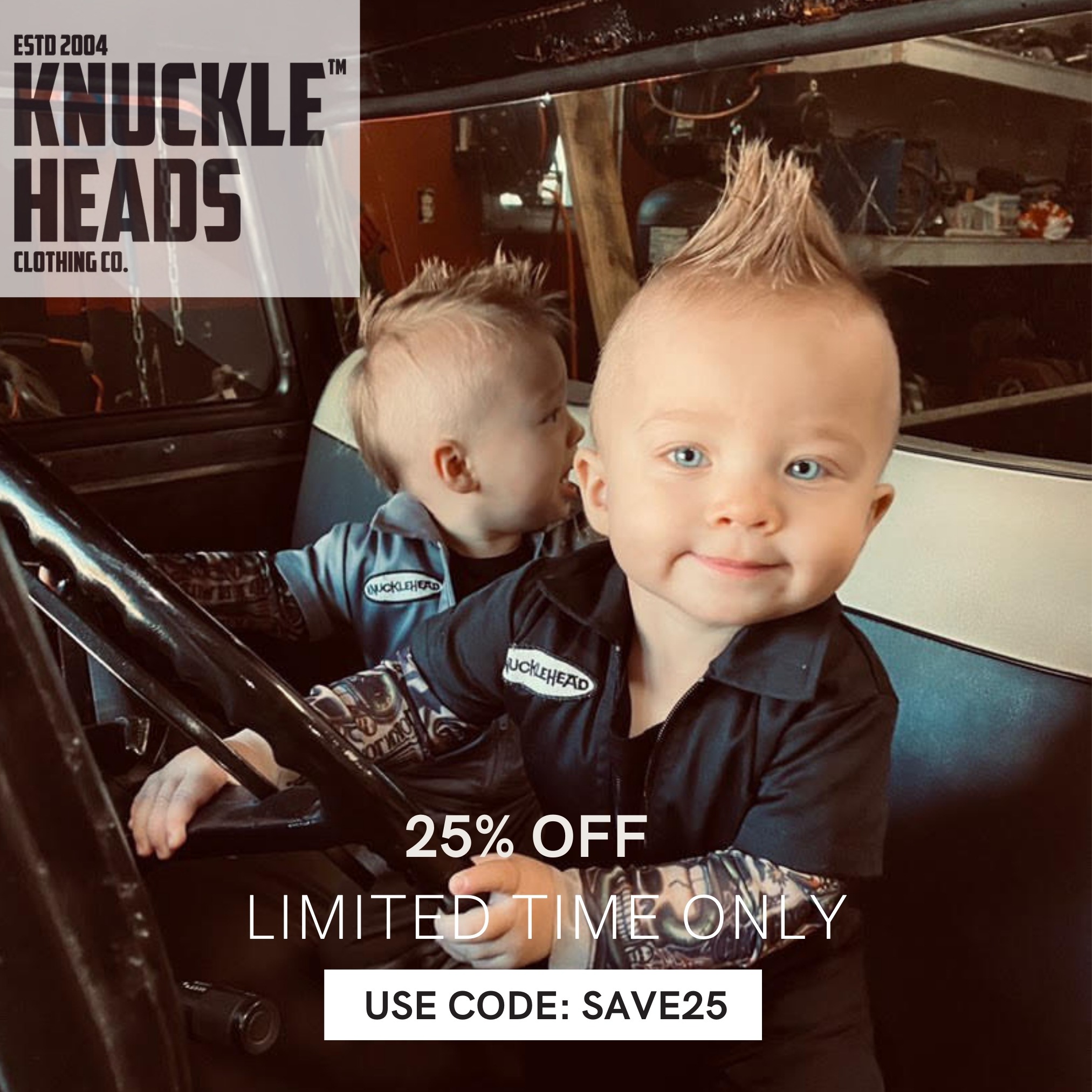 Knuckleheads Clothing Facebook ad: Where Style Meets Mischief: Hats On!