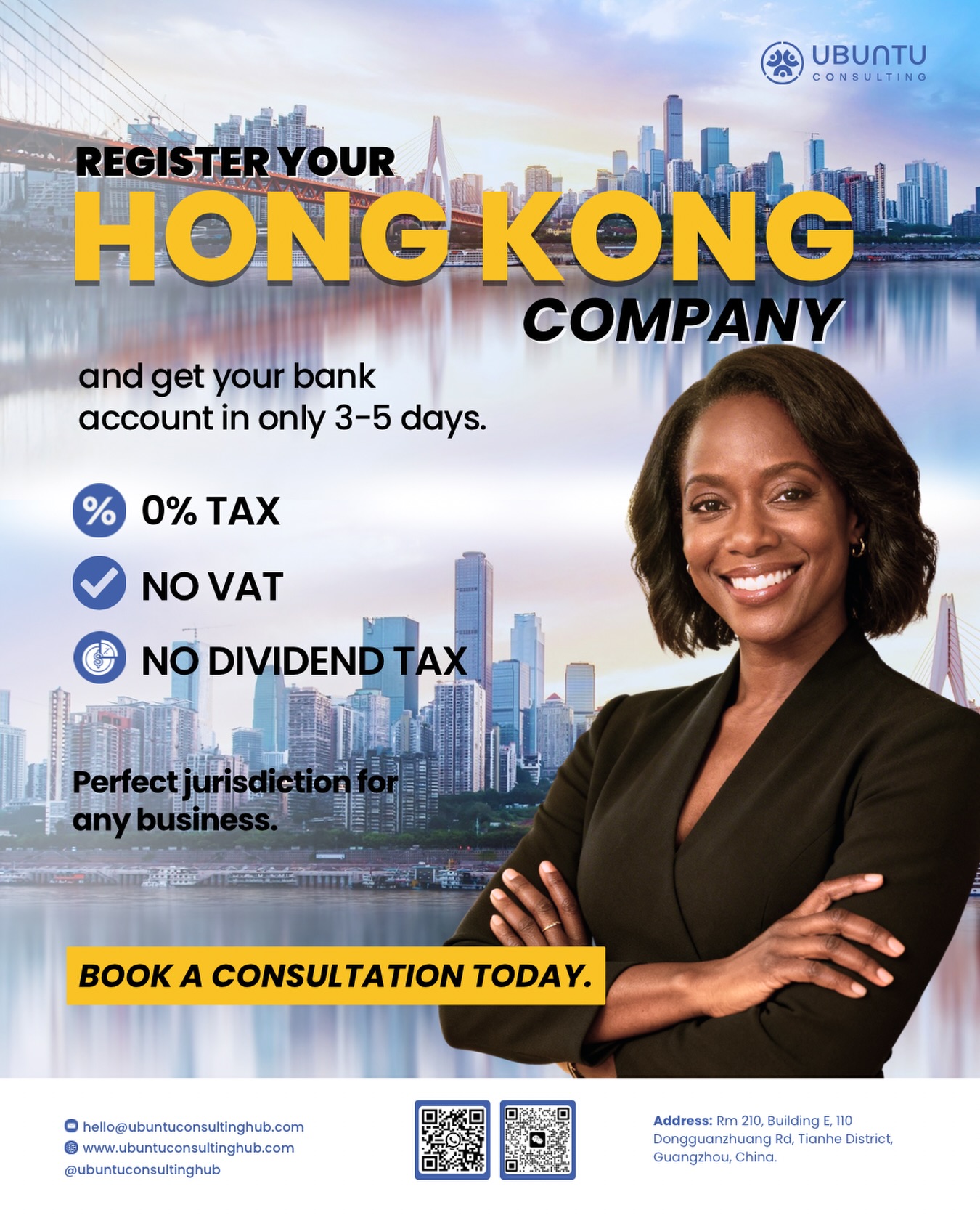 Ubuntu Consulting Facebook ad: Register Your Hong Kong Company, Fast & Efficient