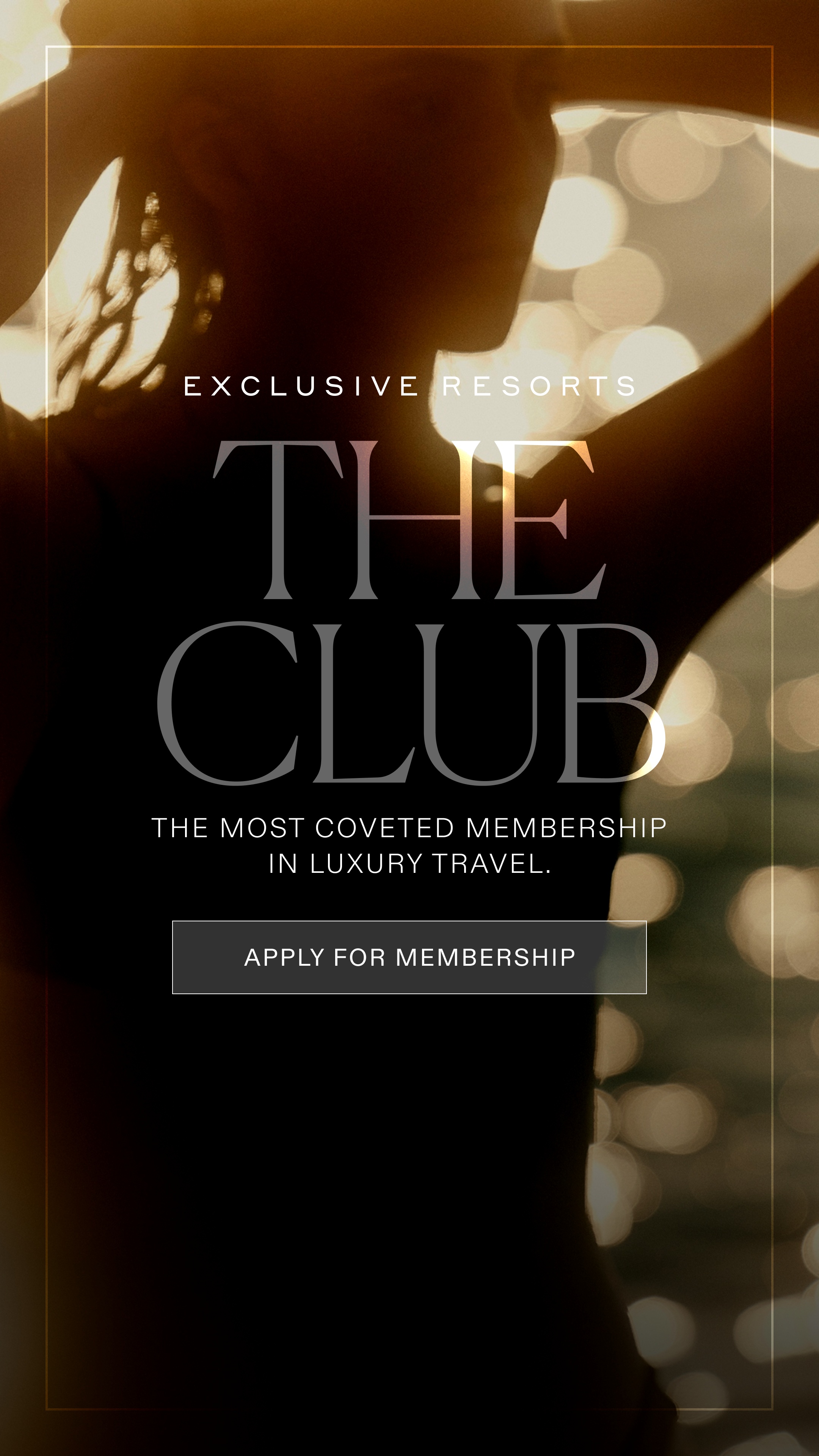 Exclusive Resorts Facebook ad: The Best Places Have Always Had a Guest List.