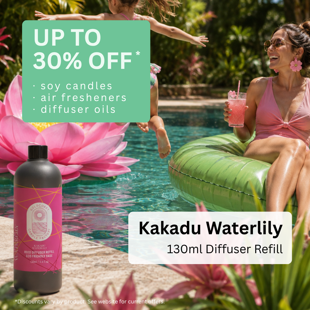 Gold Coast Candle Factory Facebook ad: Save Up To 30%