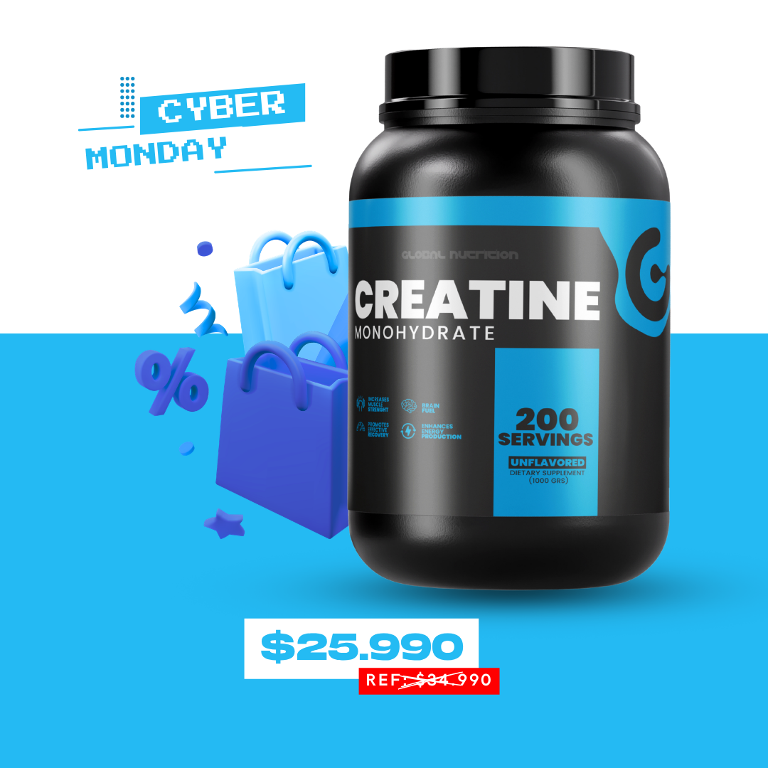 globalnutrition.cl Facebook ad: Creatina 1 kg · $25.990