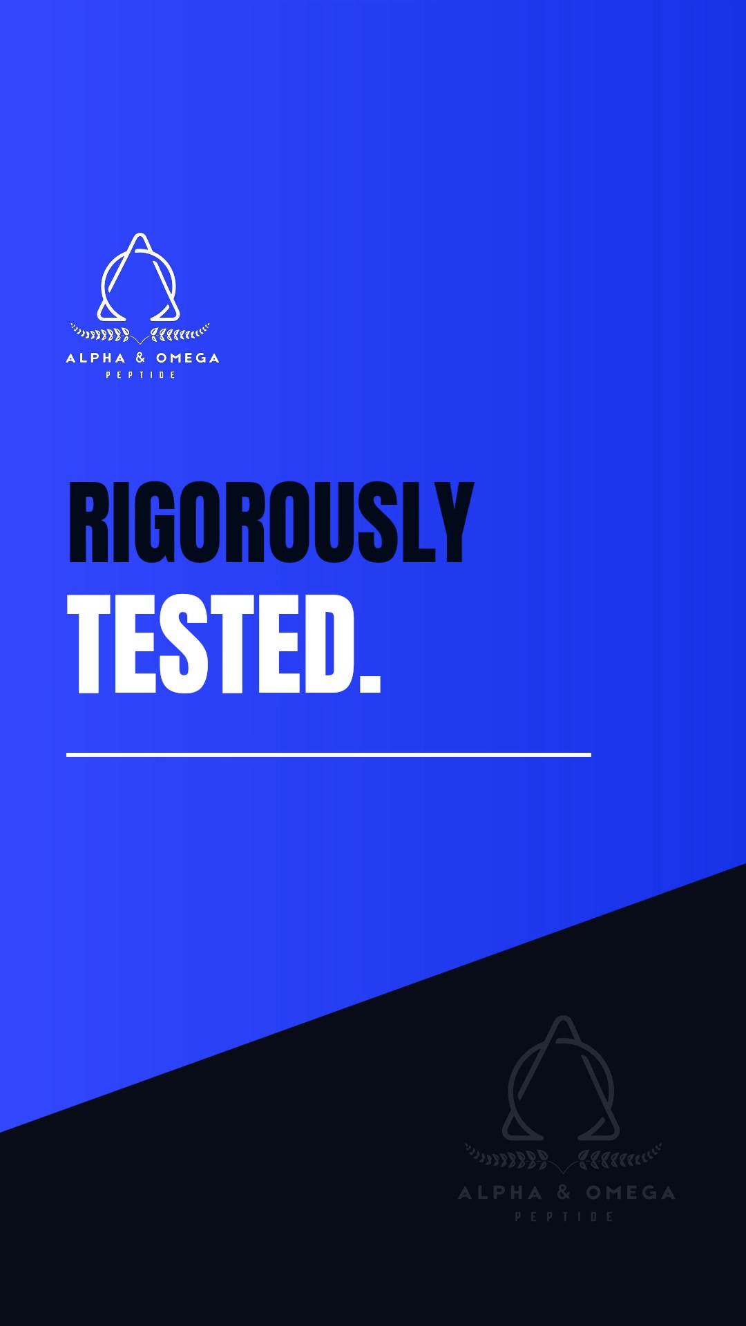 Alpha Omega Peptide Facebook ad: Quality You Can Trust