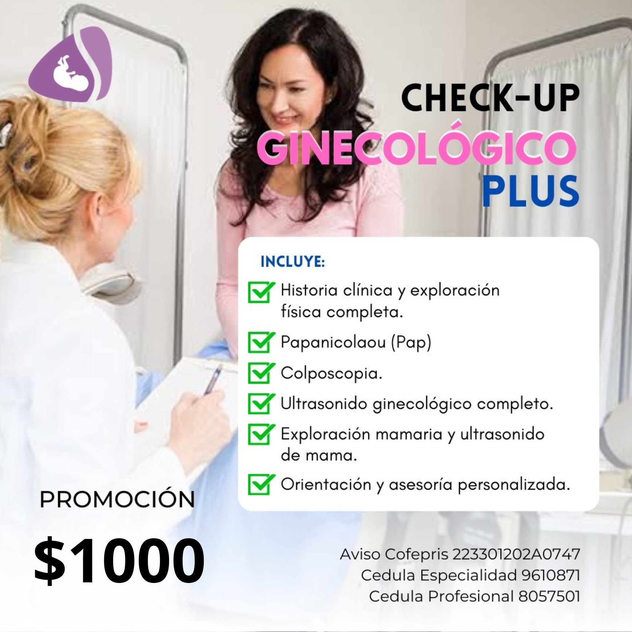 Ginecologo - Dr. Rafael Calderon Facebook ad: ¡¡¡PROMOCIÓN! Check-Up Ginecológico Plus con Ultrasonido…