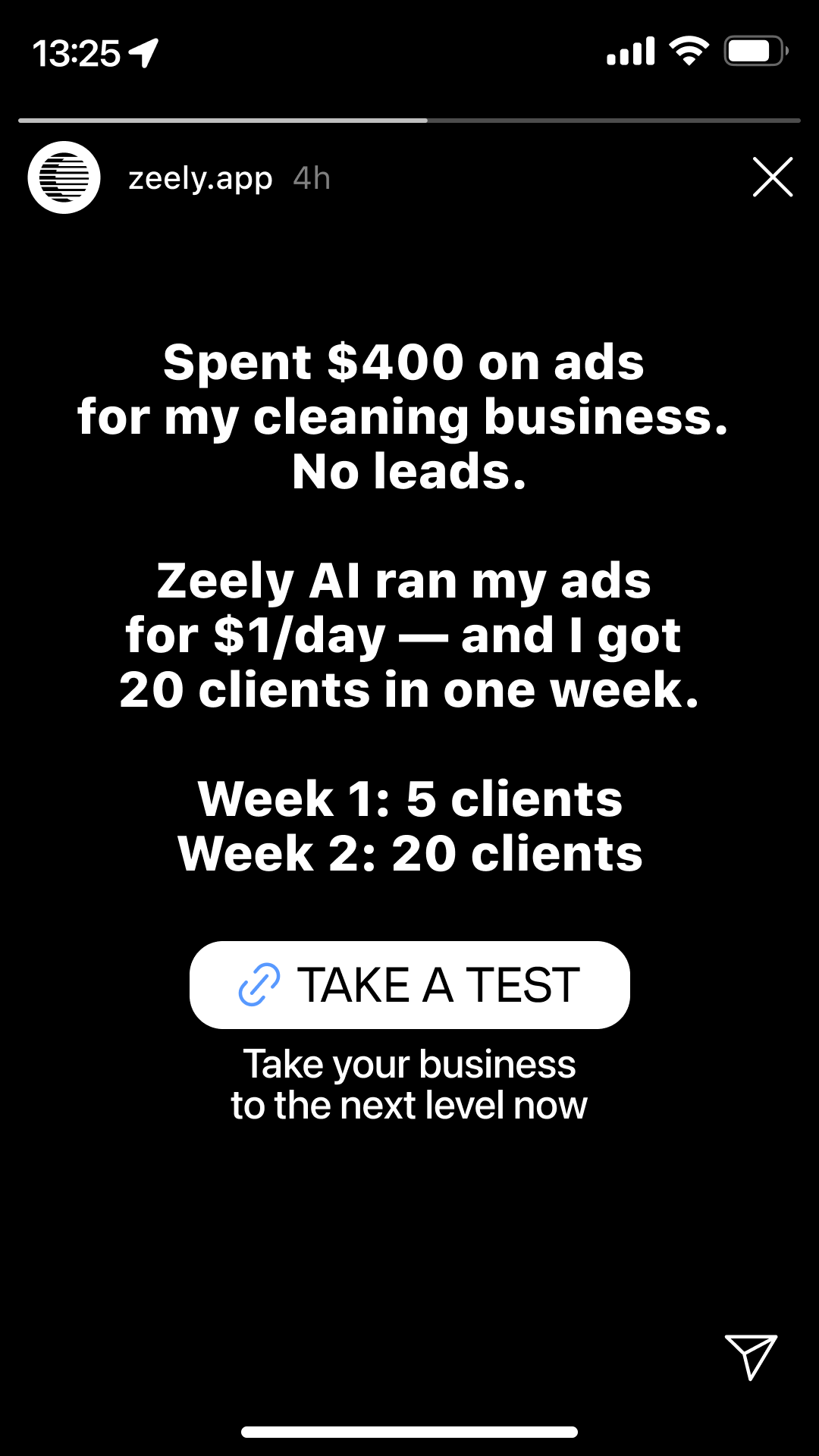 Zeely Facebook ad