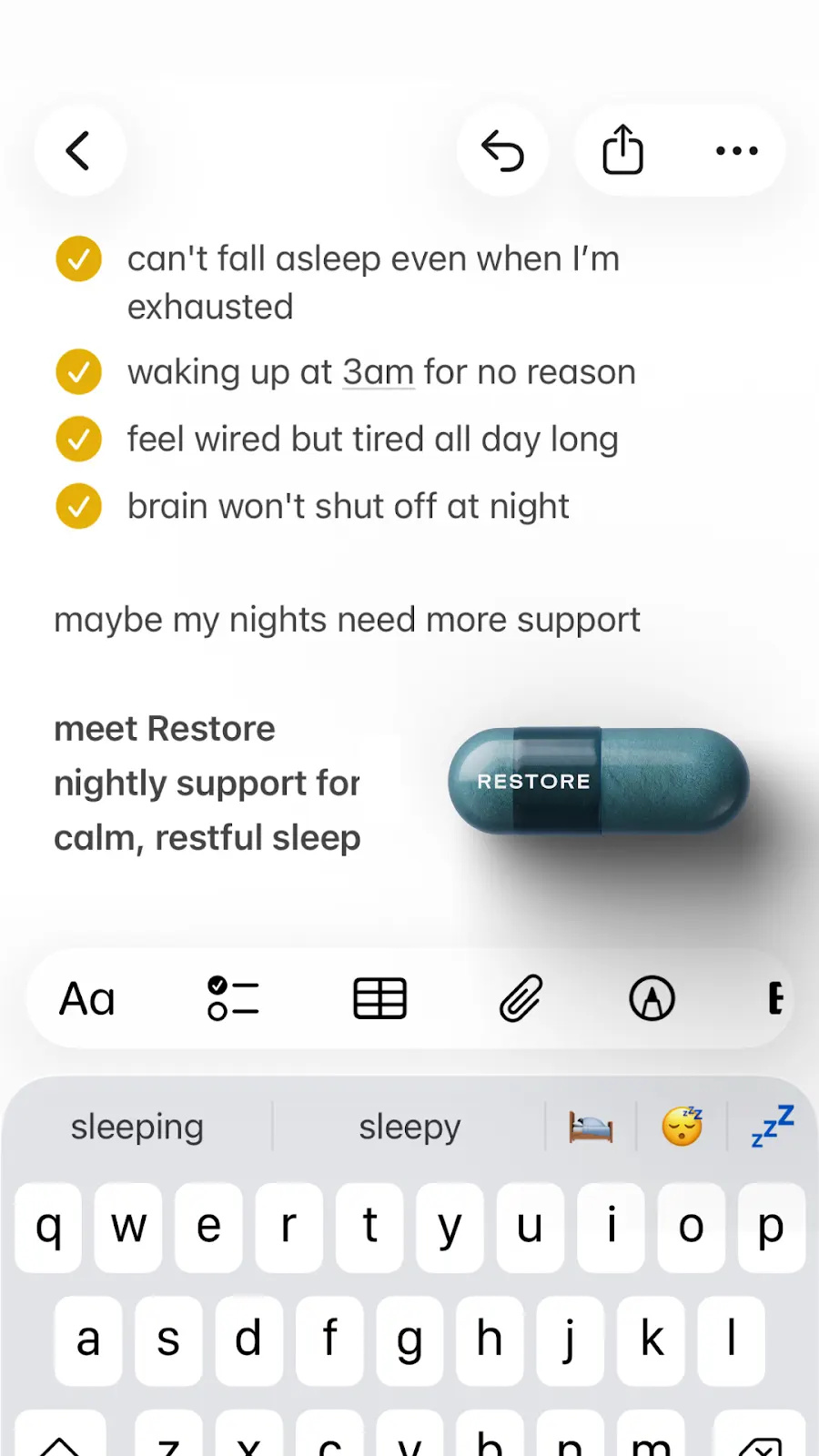 Tally Health Facebook ad