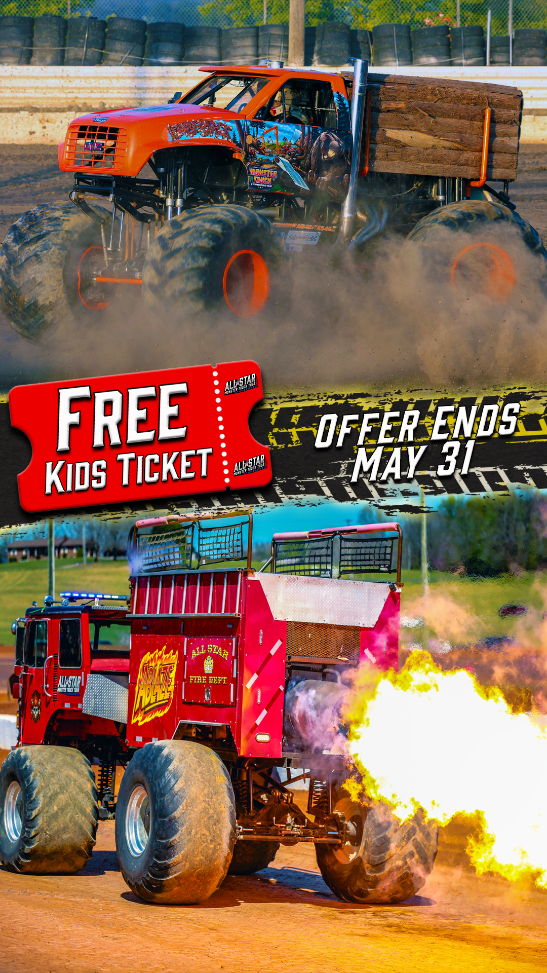 All Star Monster Truck Tour Facebook ad