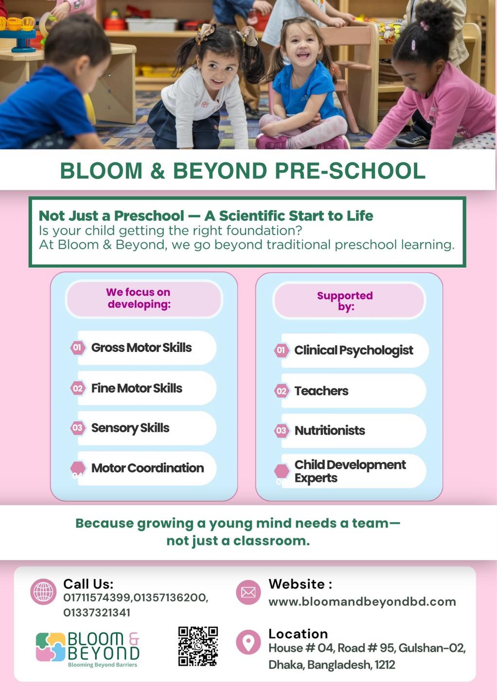 Bloom & Beyond Preschool Facebook ad: IT'S NOT JUST A PRESCHOOL