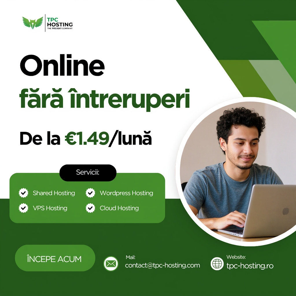 TPC Hosting Facebook ad: Performanță fără pauză