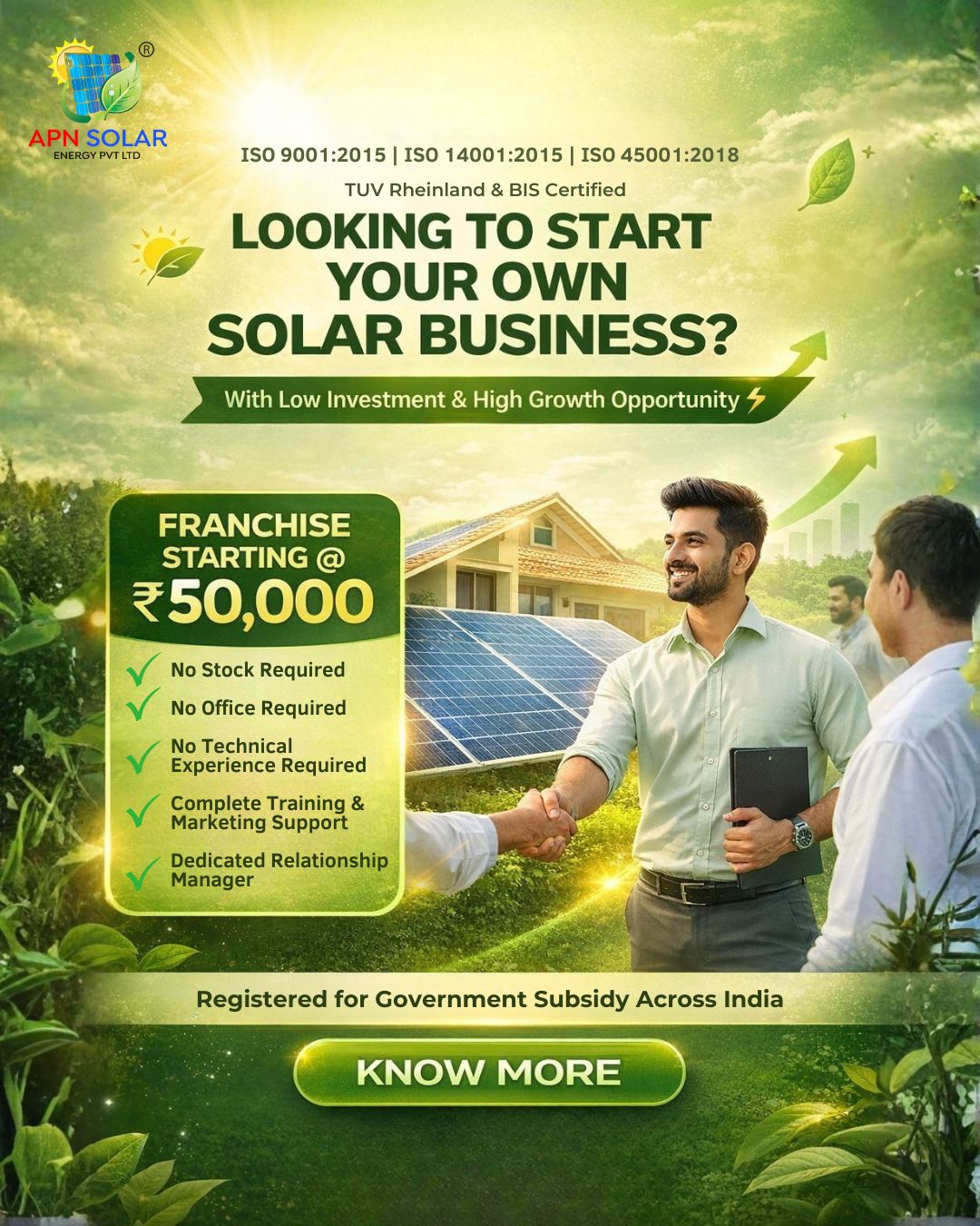 Apn solar Facebook ad: Start Your Solar Business
