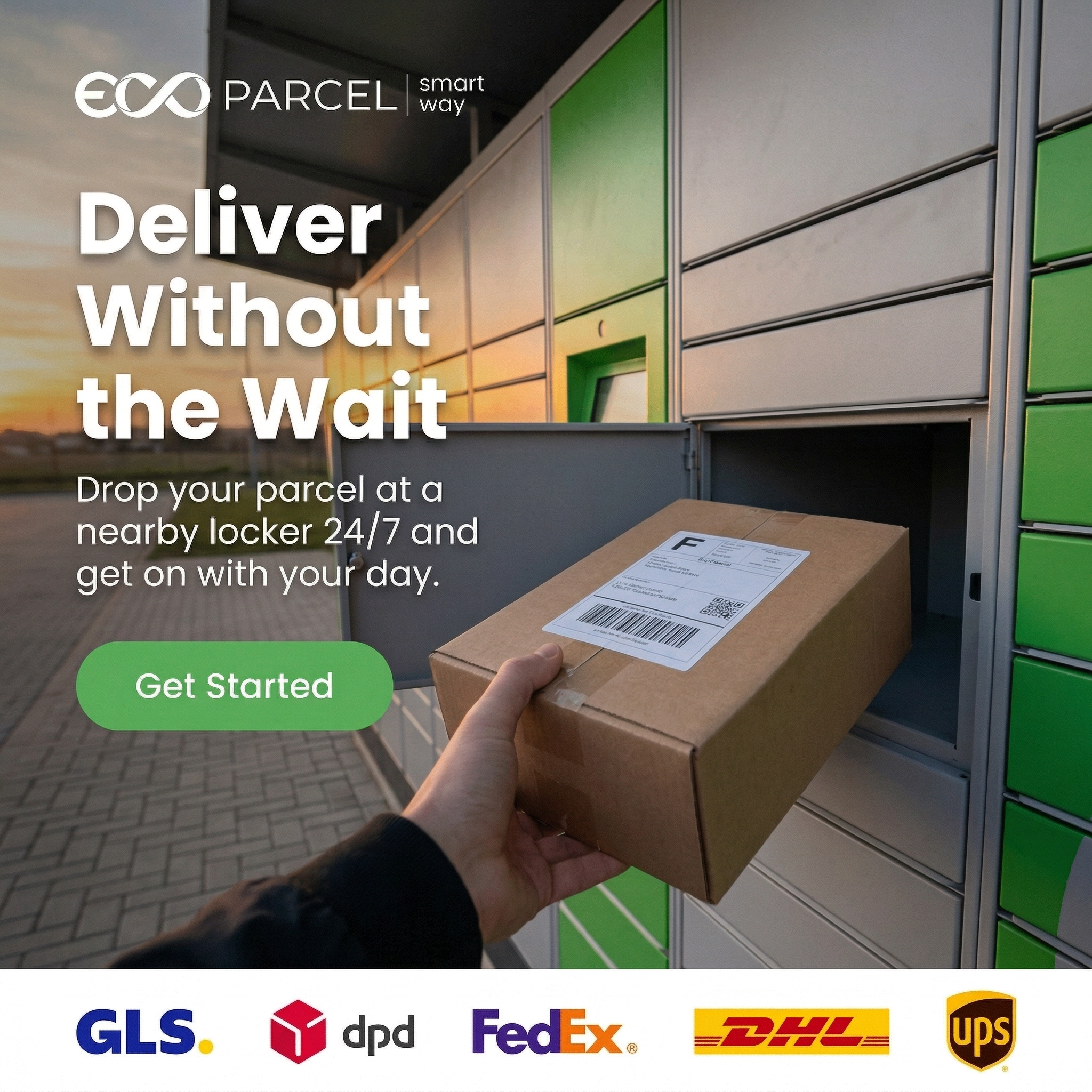 Ecoparcel Facebook ad: Send Without the Wait