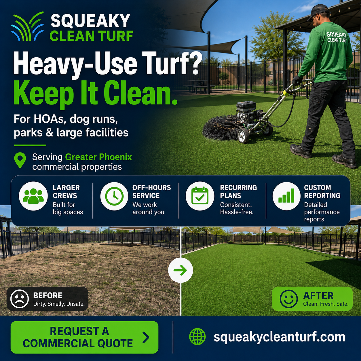 Squeaky Clean Turf Cleaner Facebook ad from Jun 29, 2026