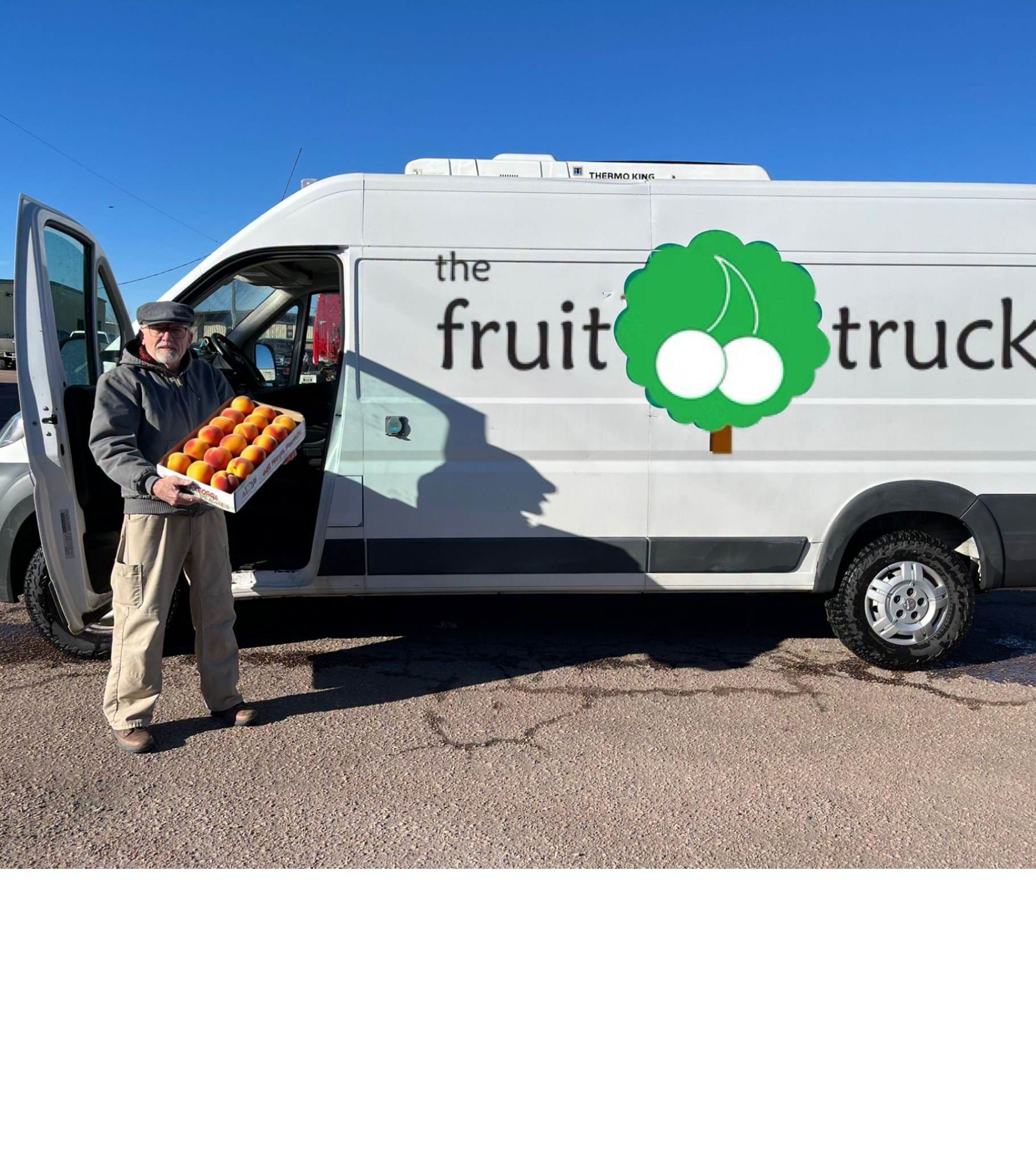 The Fruit Truck Facebook ad: Butterfield MN Georgia Peaches Truckload Sale!