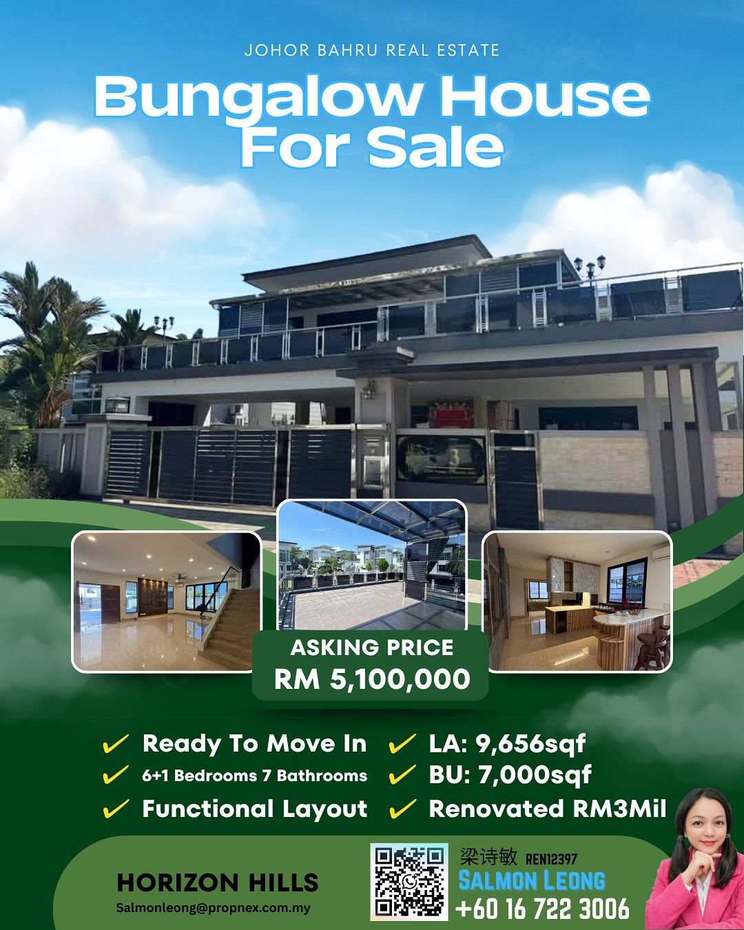 Leong Shi Min Facebook ad: Luxury Bungalow @ Horizon Hills (SL3006)