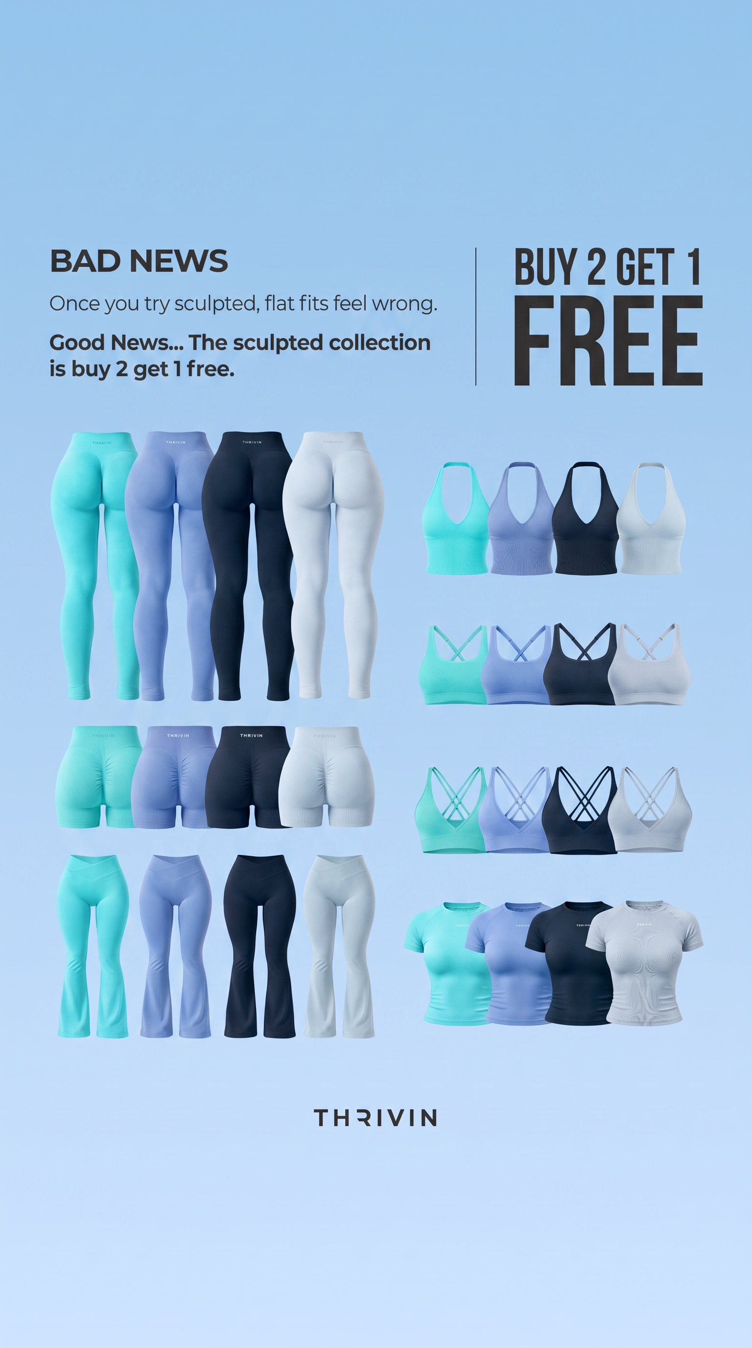 Thrivin Performance Facebook ad: Look Good. Feel Snatched.