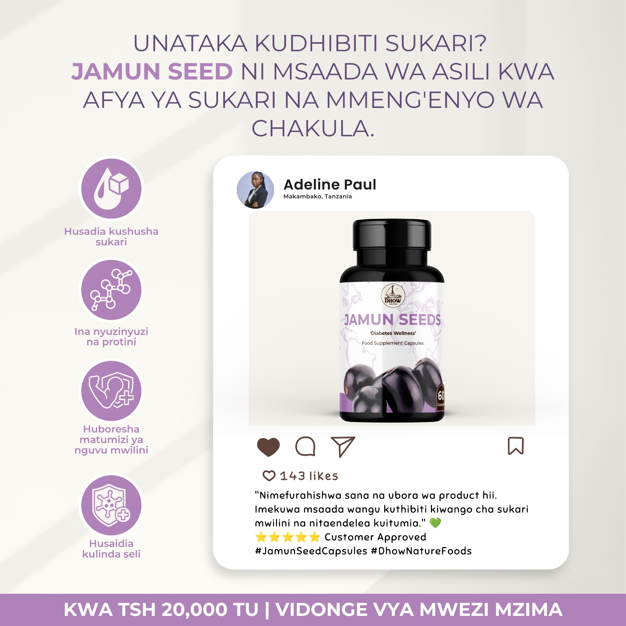 Dhow Nature Foods Facebook ad