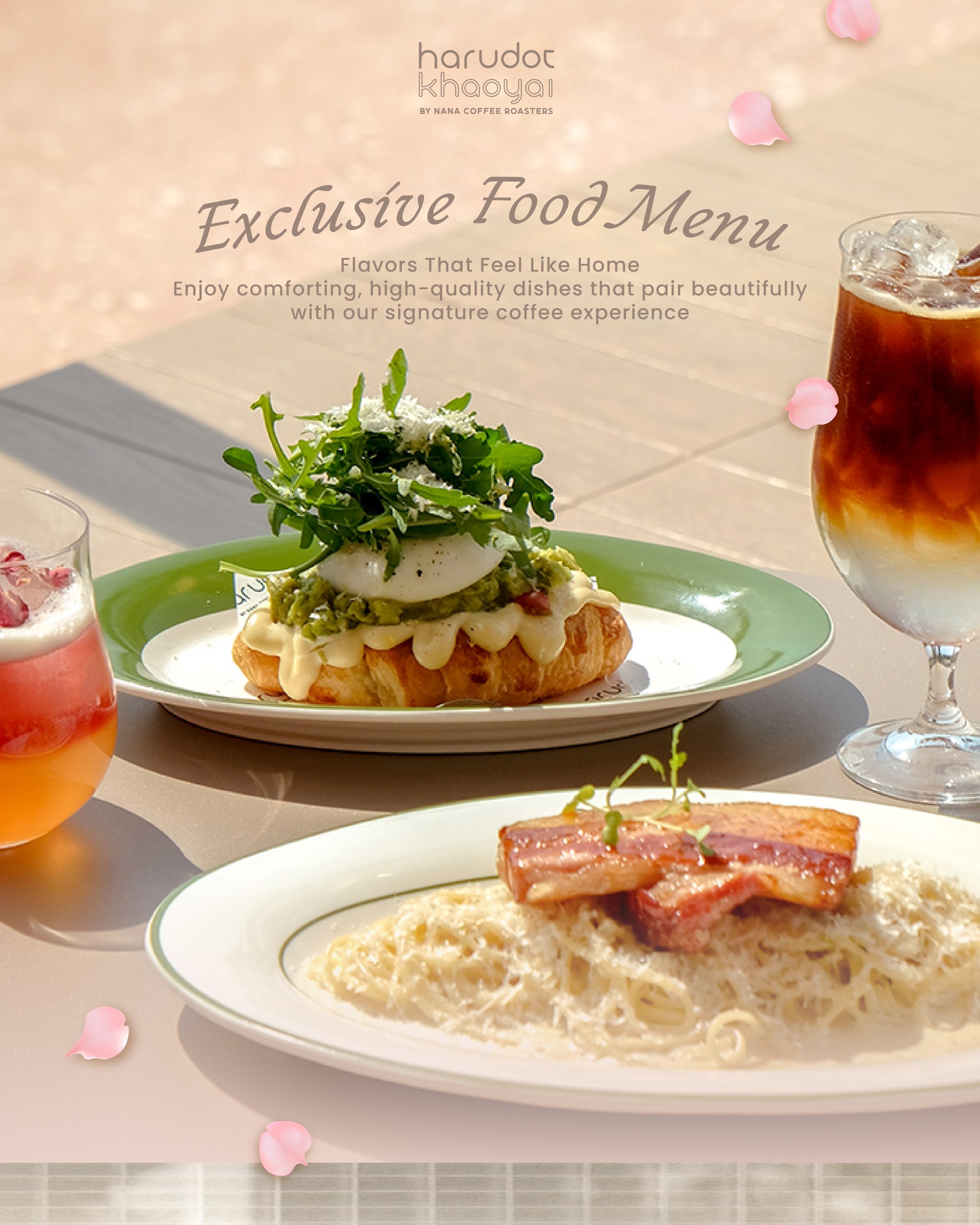 Harudot Khao Yai by Nana Coffee Roasters Facebook ad: มัดรวมมาให้แล้วค่ะ กับเมนูพิเศษเฉพาะที่ Harudot Khao Yai…