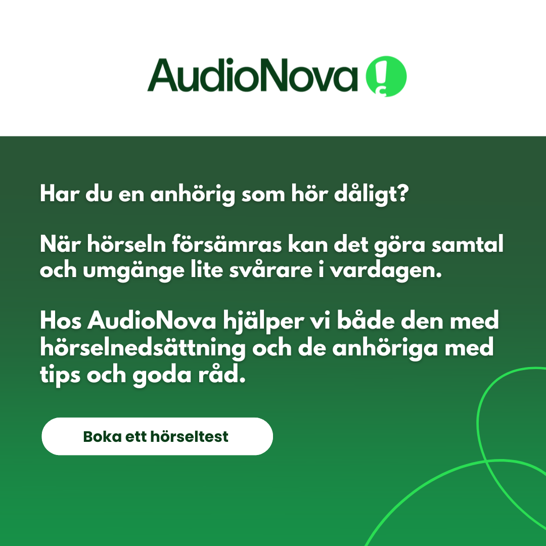 AudioNova Sverige Facebook ad: Är du anhörig?